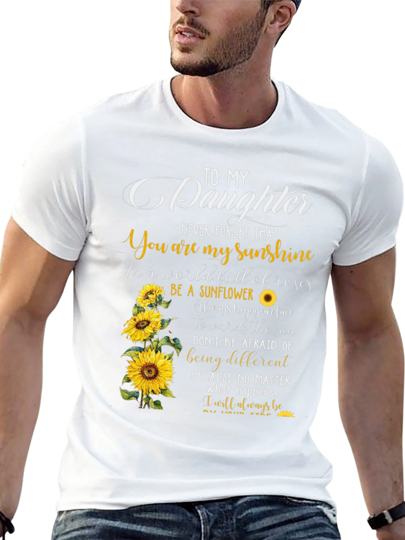 To My Daughter Sunflower Graphic Tee