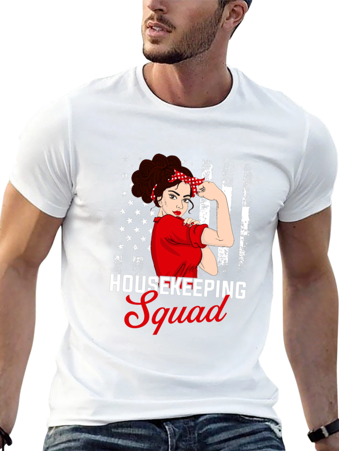 Housekeeping Squad T-Shirt - Rosie Riveter Inspired