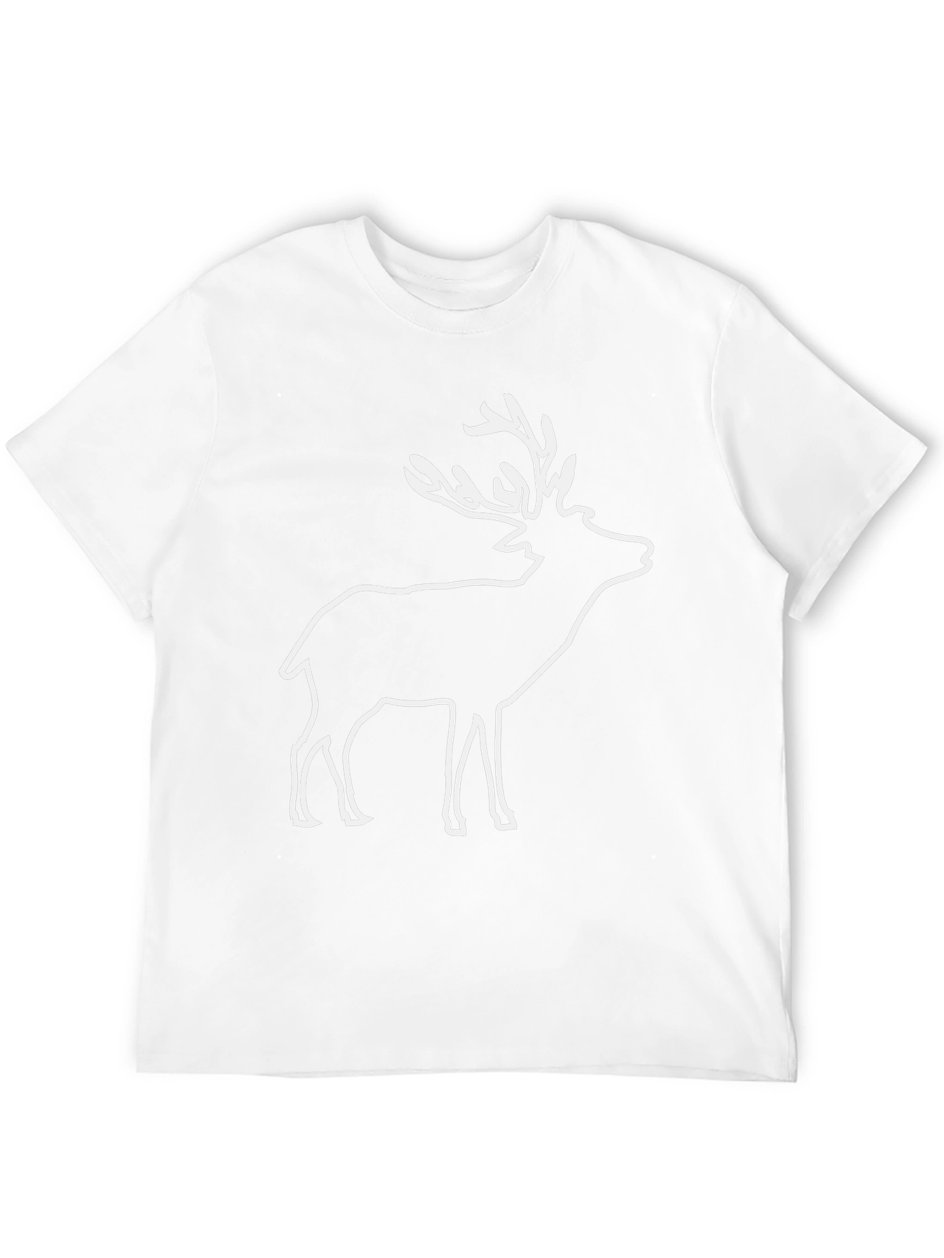 Mens Deer Graphic Tee - Black Short Sleeve