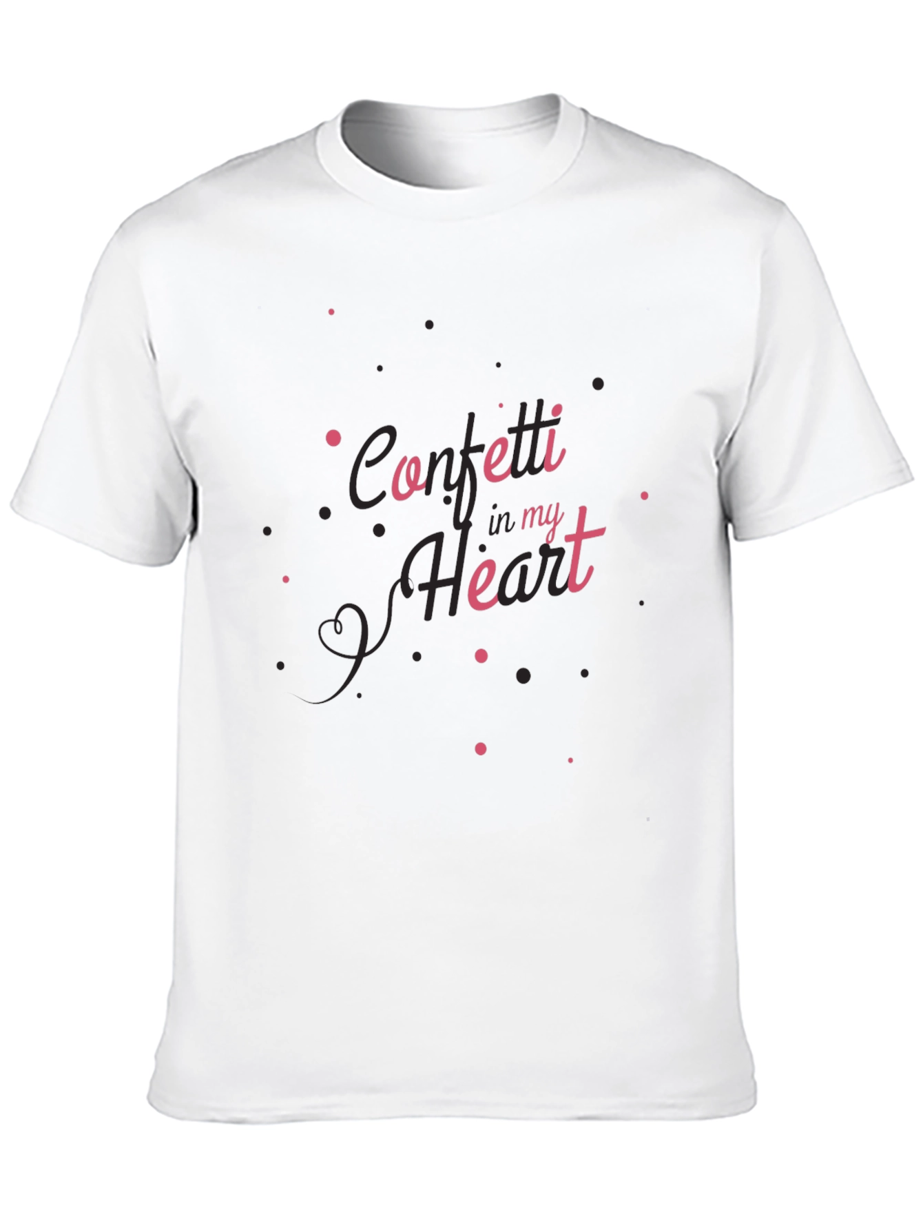 Confetti in my Heart Black Tee