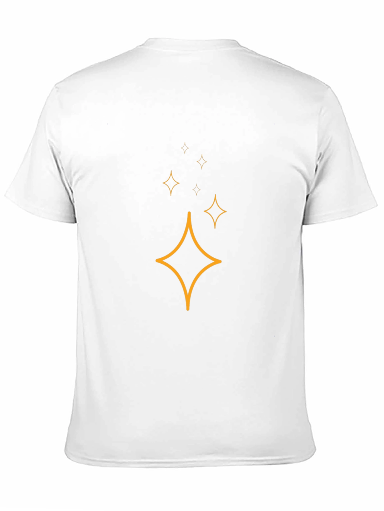 Mens Black T-Shirt with Star Sparkle Design