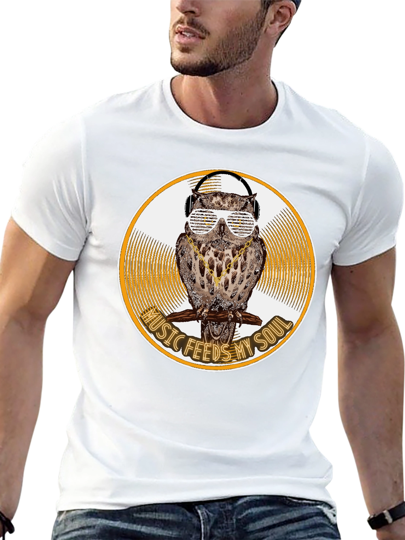 Music Feeds My Soul Owl Graphic Tee
