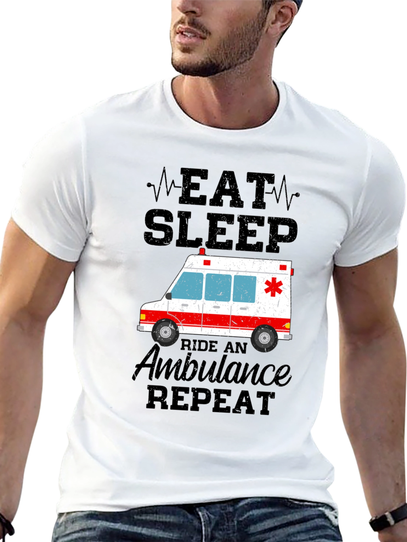 Eat Sleep Ride Ambulance Repeat T-Shirt