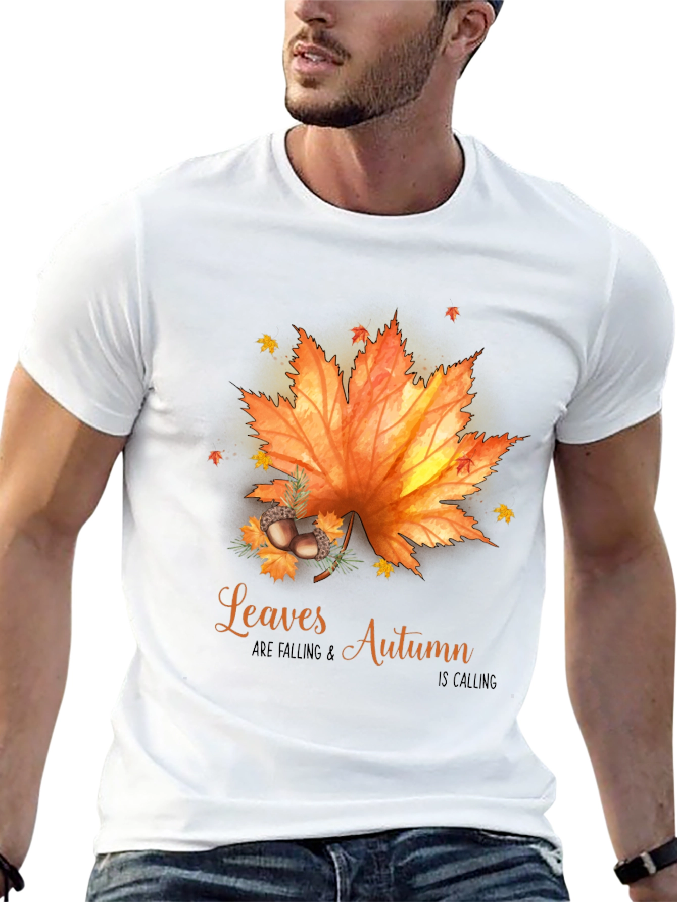 Autumn Leaves Black Graphic Tee