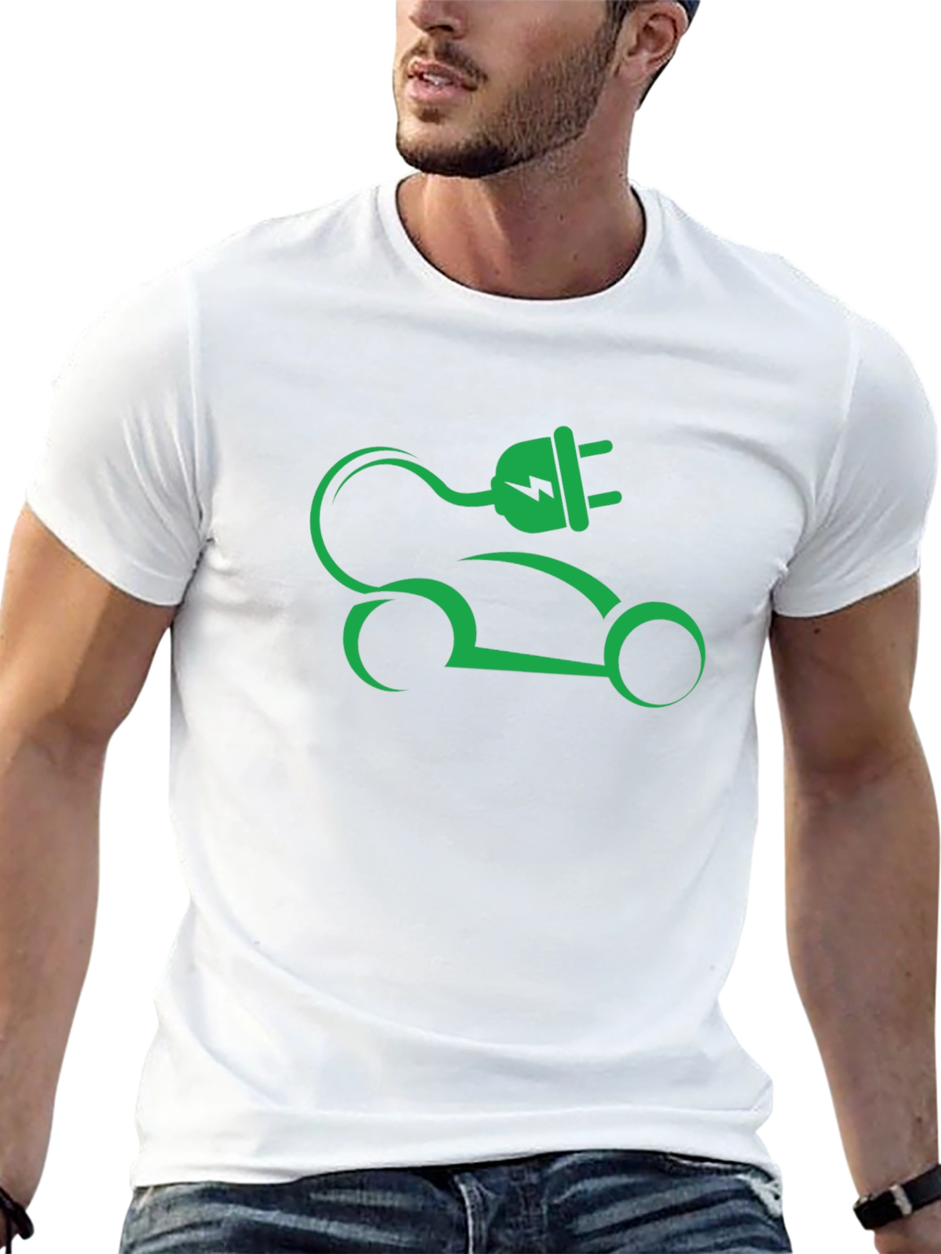 Electric Car T-Shirt - Green Vehicle Graphic Tee