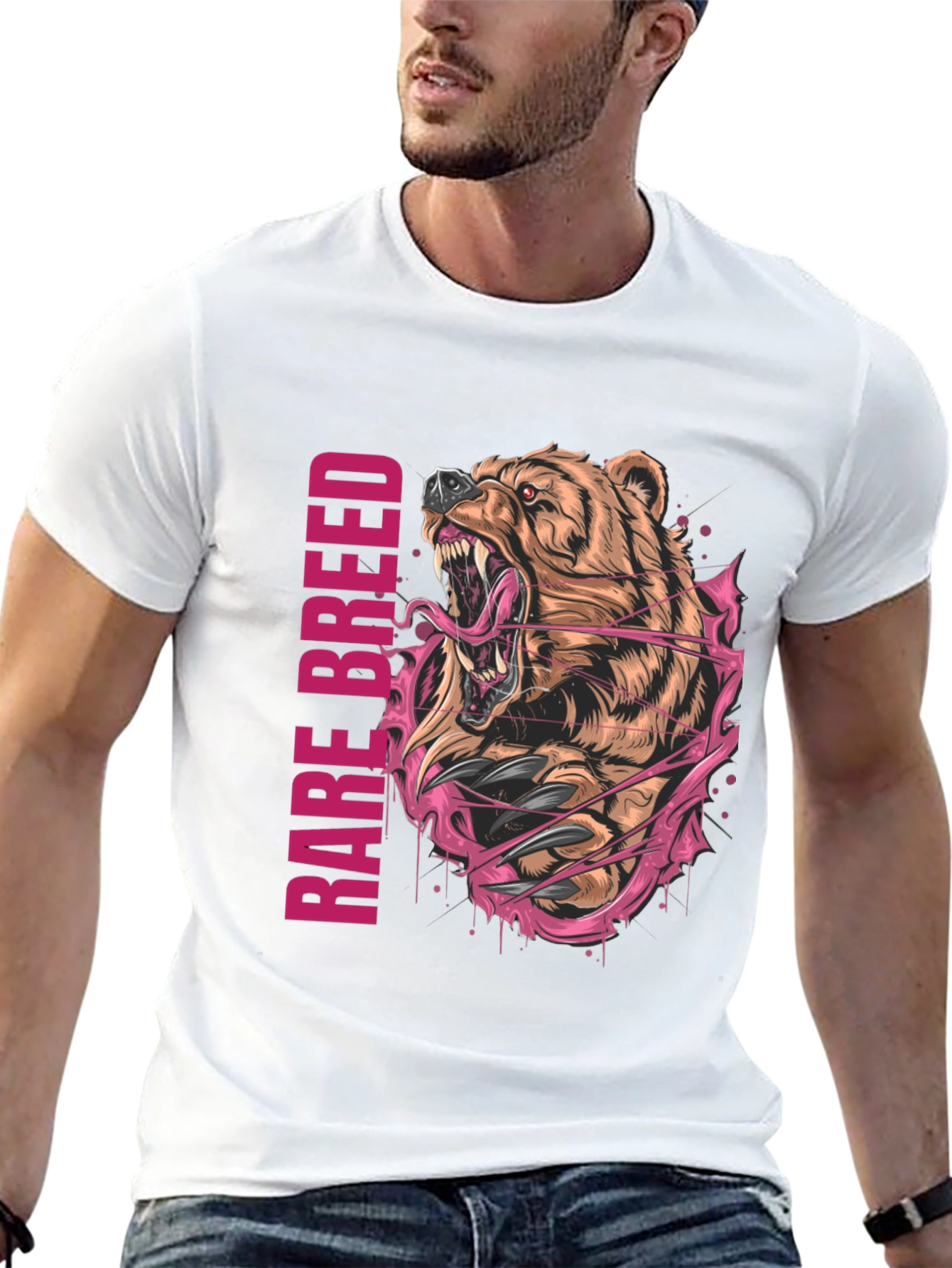 Rare Breed Bear Graphic T-Shirt