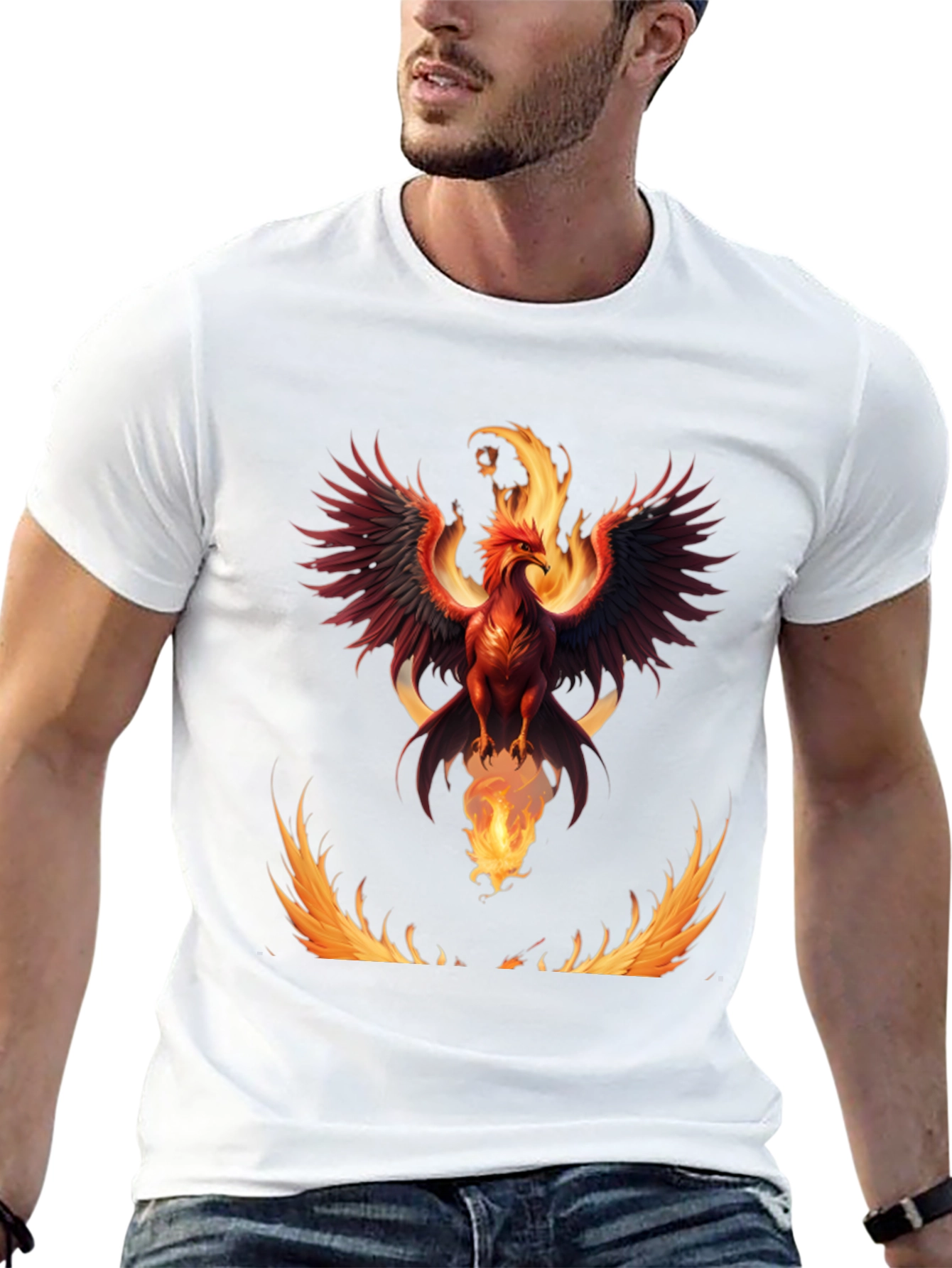 Phoenix Firebird Graphic Tee - Mens Black T-Shirt