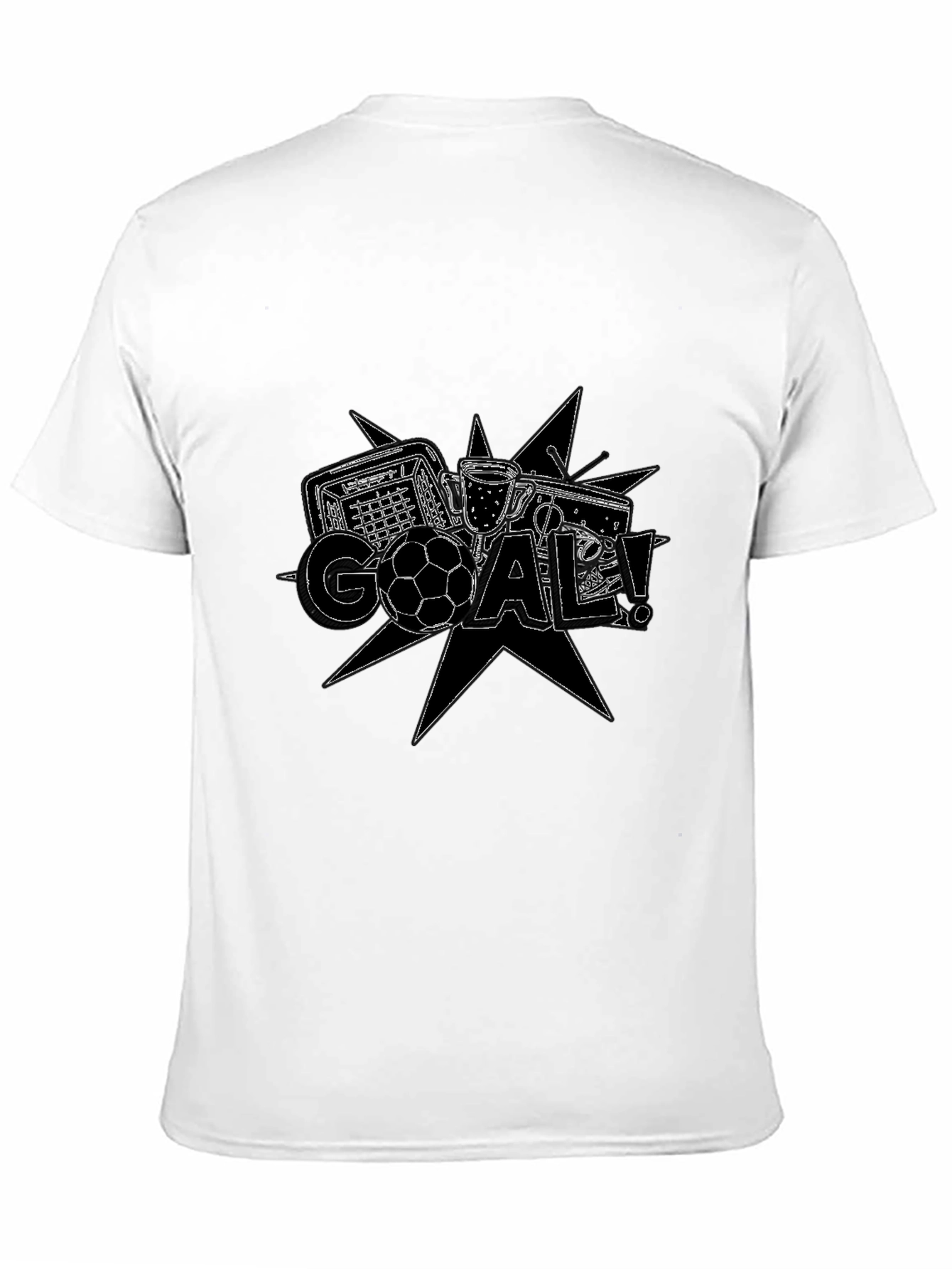 Goal! Graphic Print Mens Black T-Shirt