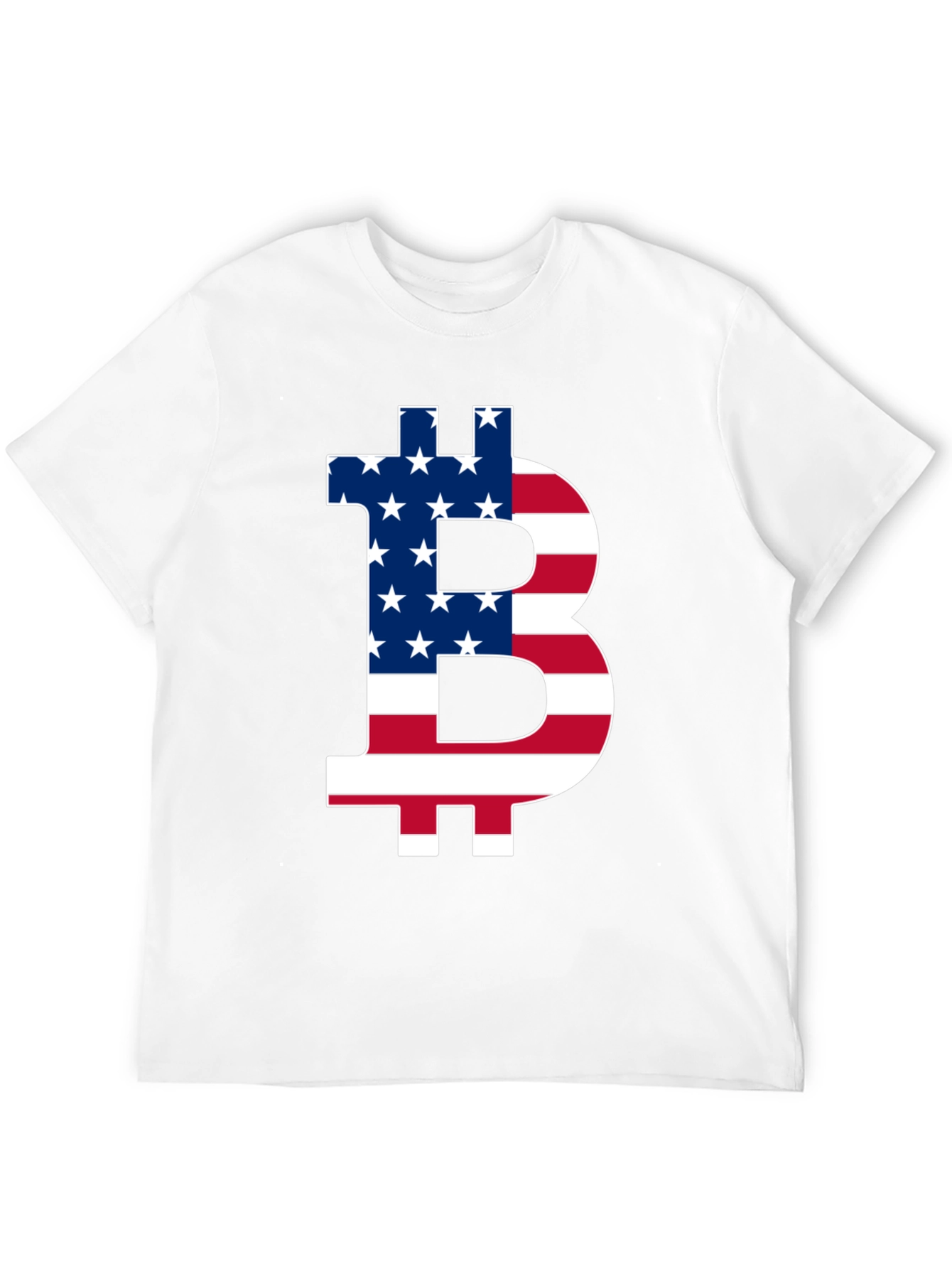 Bitcoin USA Flag Graphic Tee - Crypto Enthusiast T-Shirt