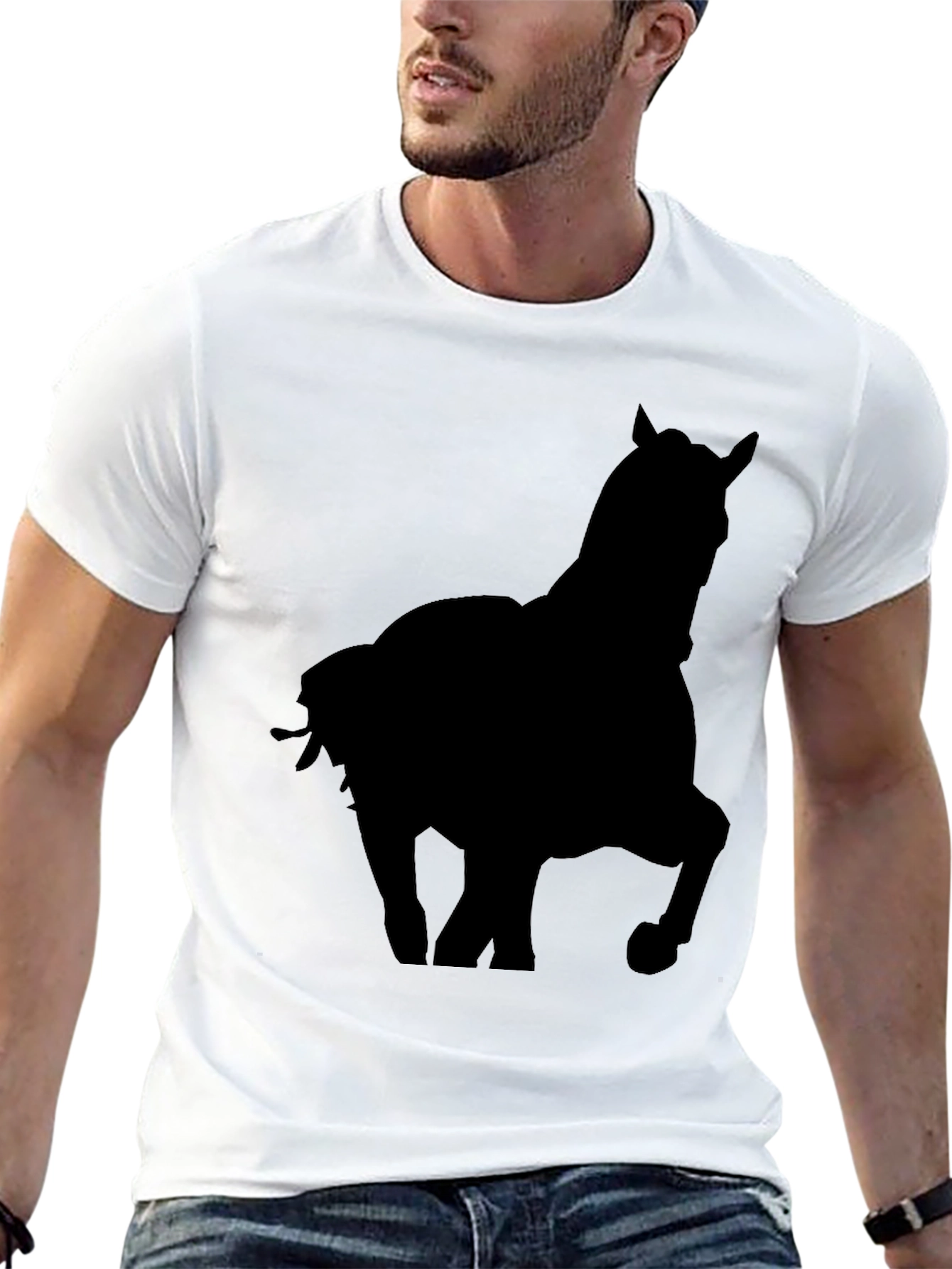 Black Horse Silhouette T-Shirt