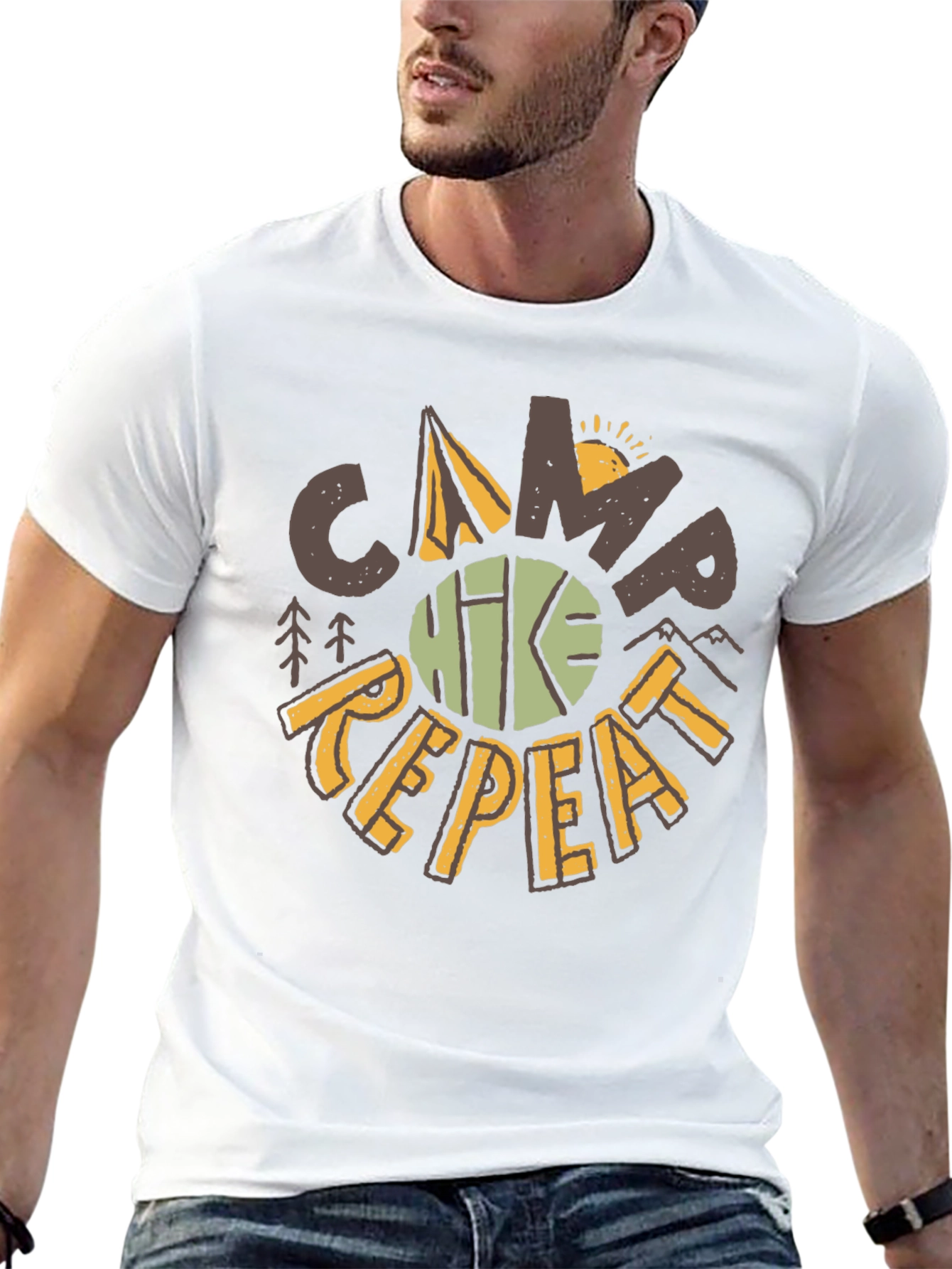 Camp Hike Repeat Graphic T-Shirt
