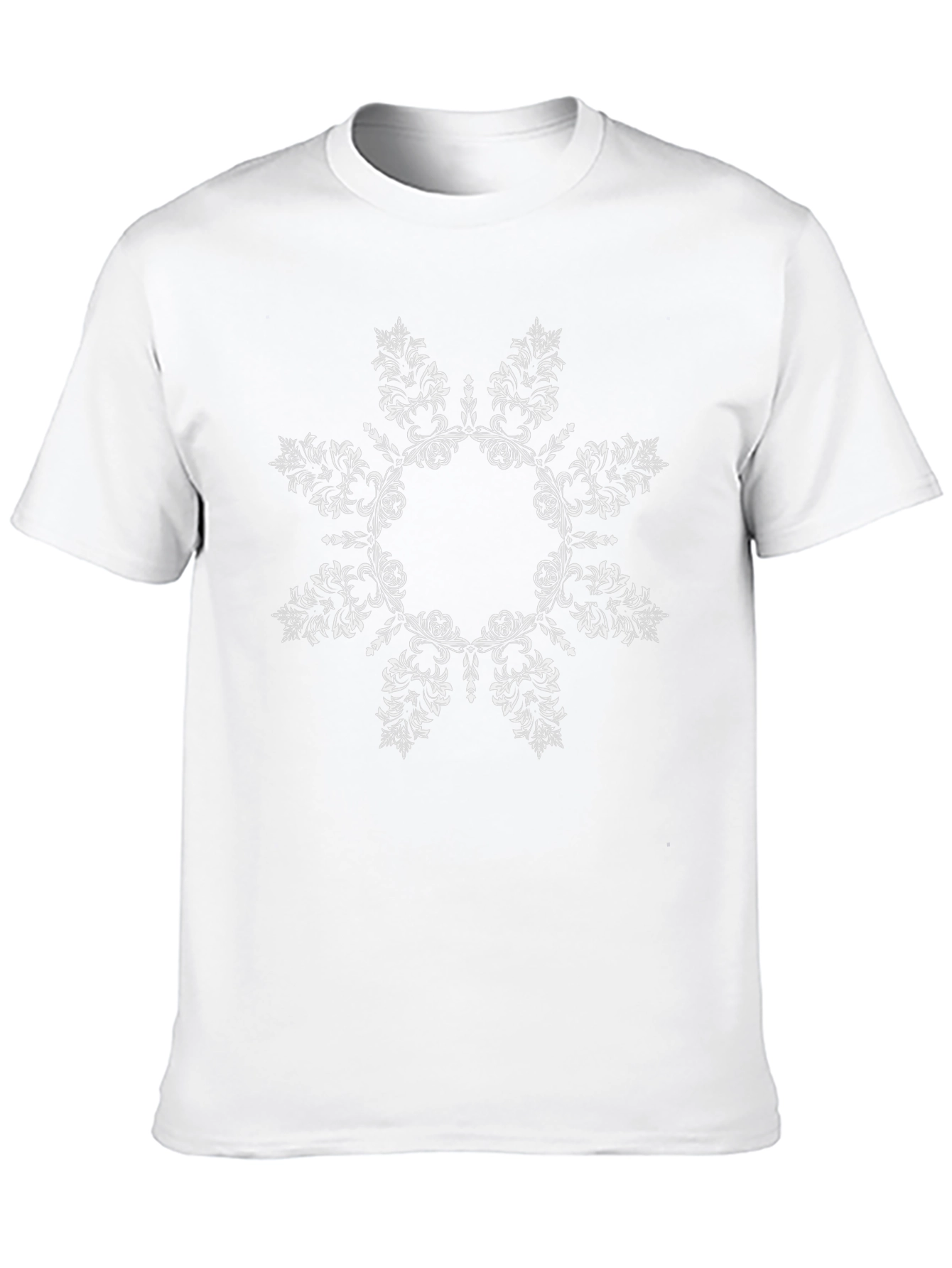 Floral Mandala Black T-Shirt