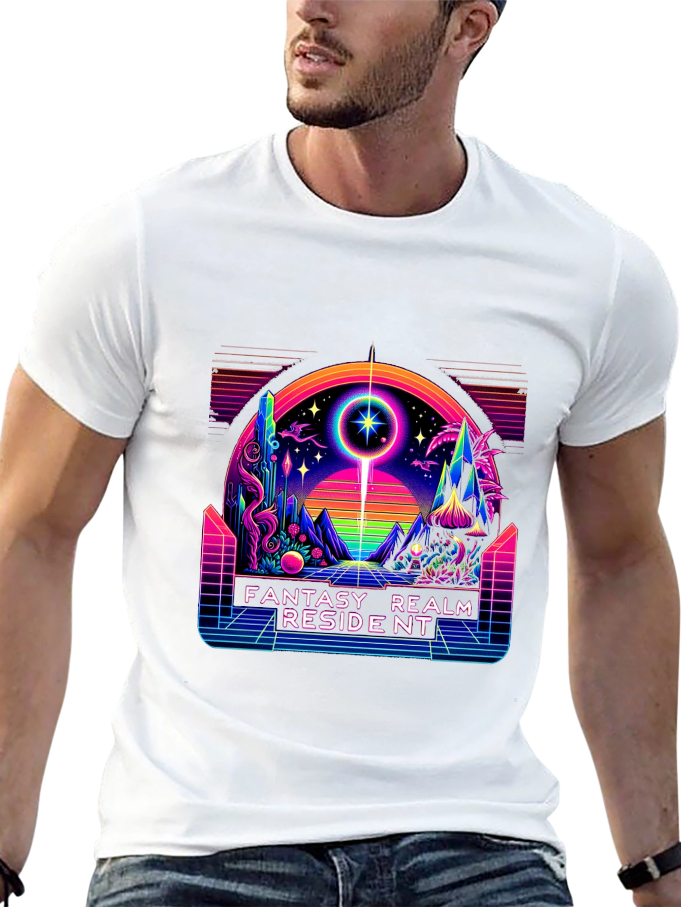 Fantasy Realm Resident Graphic Tee - Black
