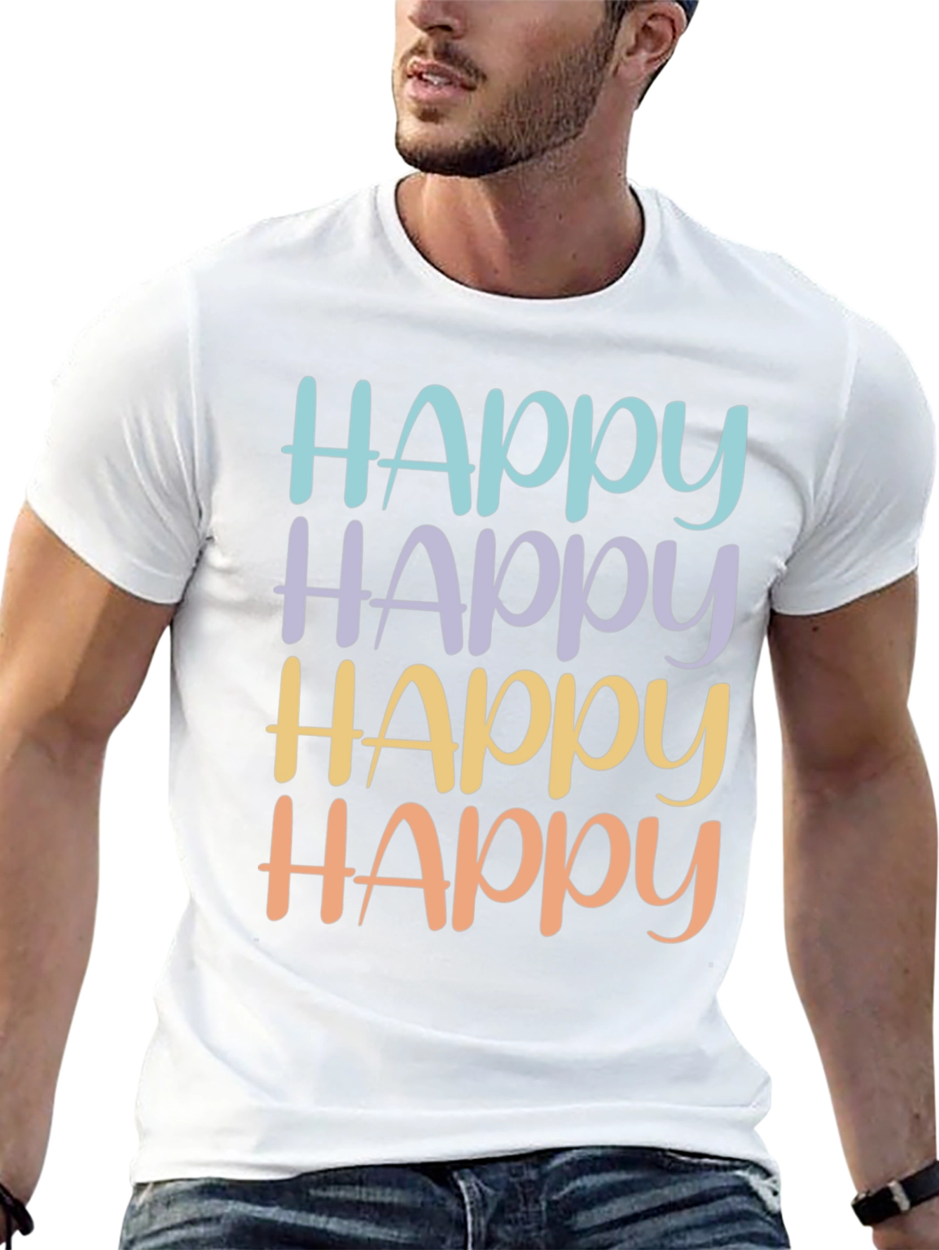 Happy Easter Graphic Tee - Soft Cotton Blend