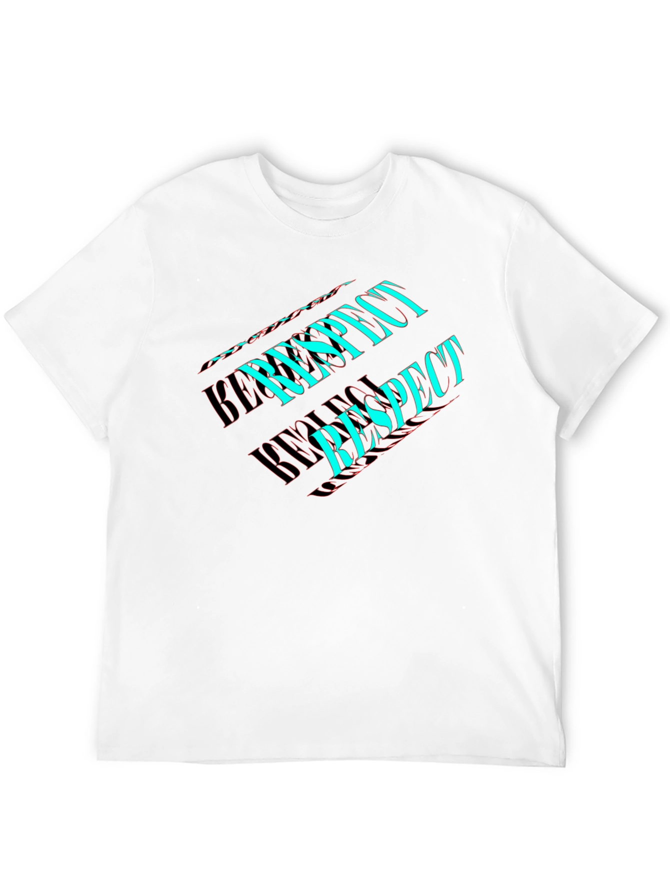 Respect Graphic Tee - Black Cotton Casual Wear