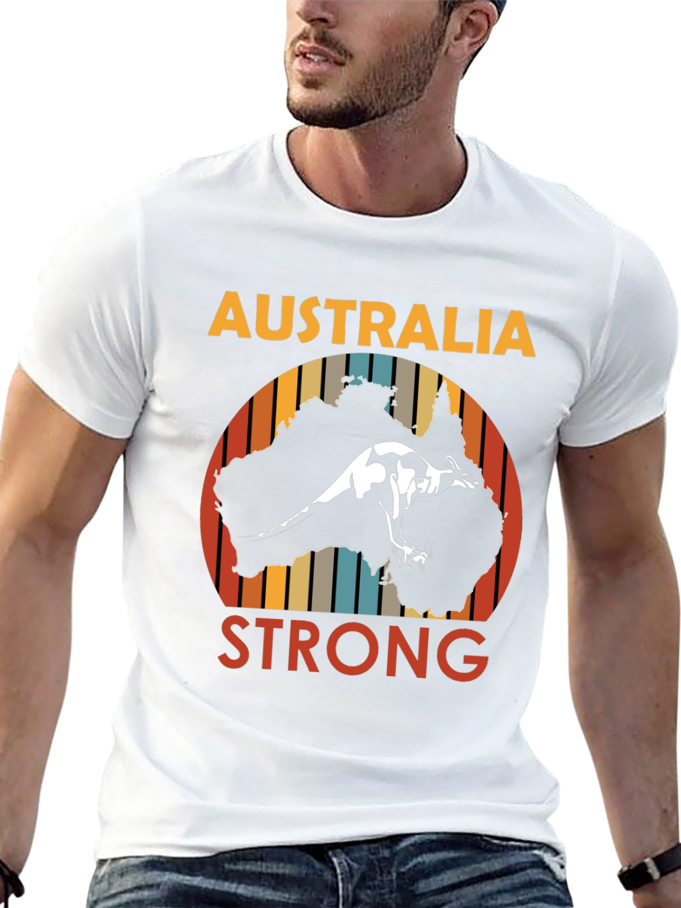 Australia Strong Kangaroo Graphic T-Shirt