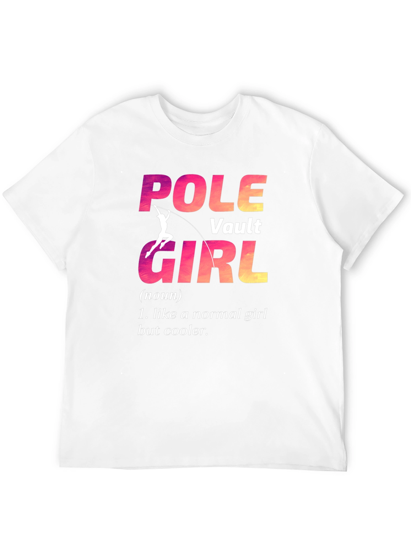 Pole Vault Girl Graphic Tee - Cool Athlete Shirt