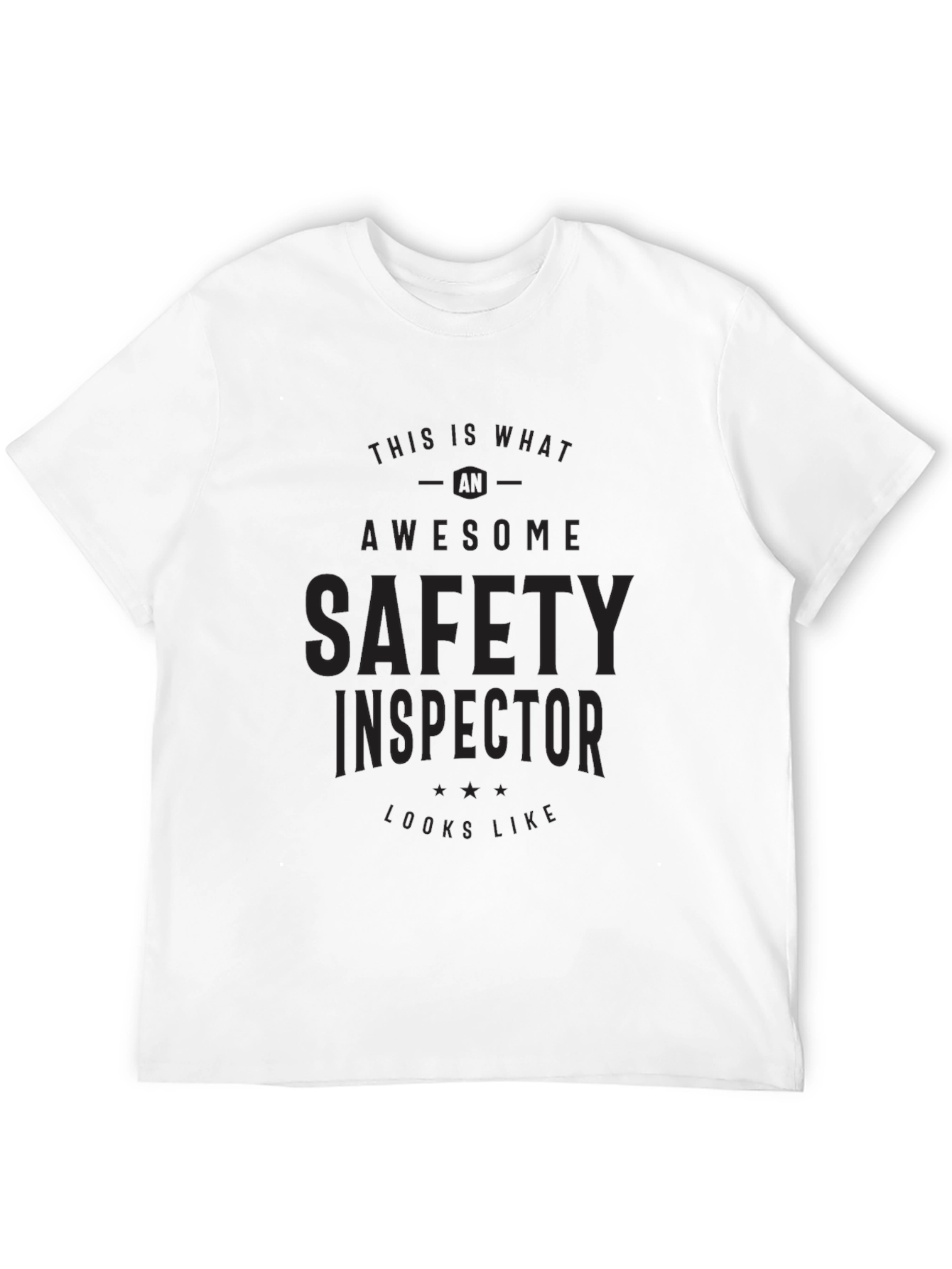 Awesome Safety Inspector Black T-Shirt