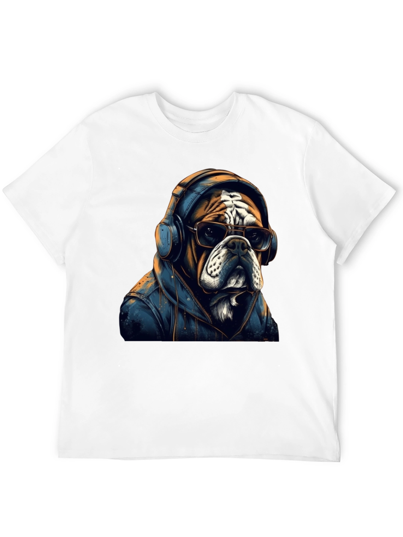 Cool Bulldog Graphic Tee - Unisex Black T-Shirt