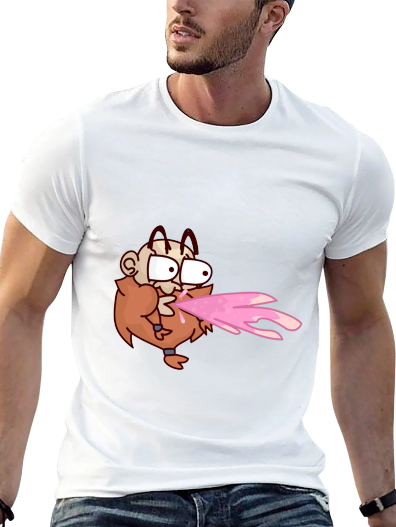 Cartoon Man Fire T-Shirt