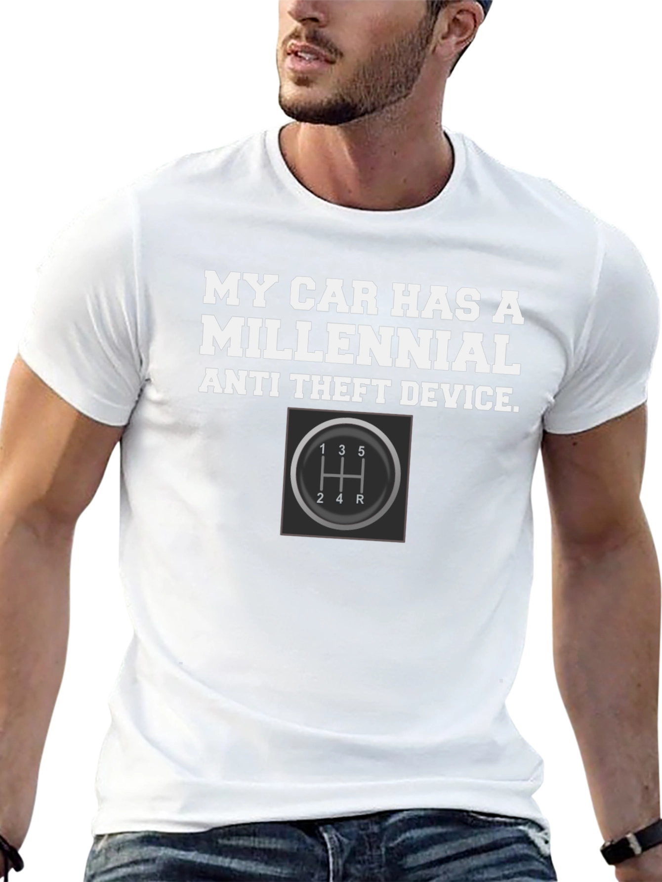 Millennial Anti-Theft Device Manual Shift T-Shirt
