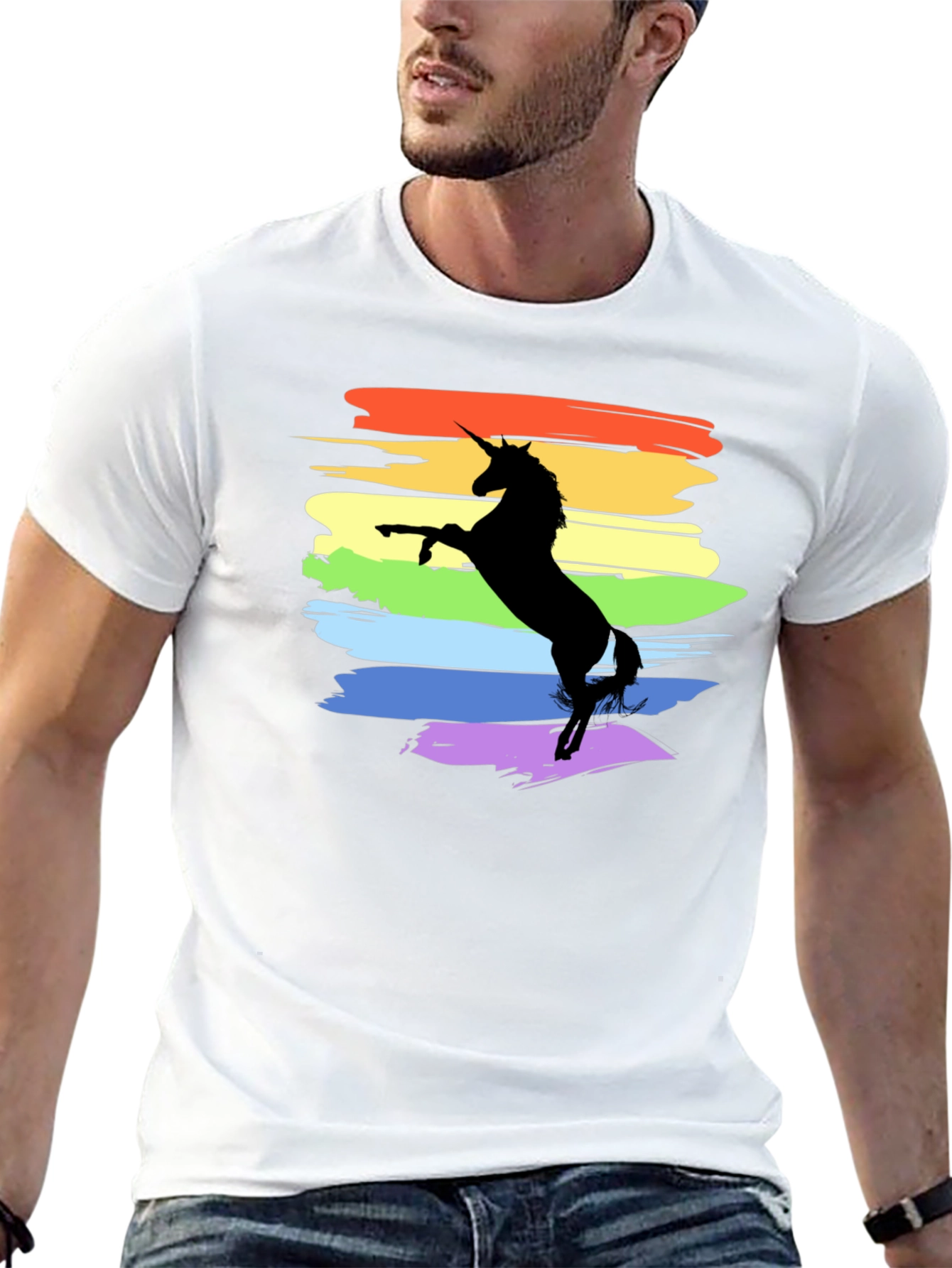 Unicorn Rainbow Pride T-Shirt - Black