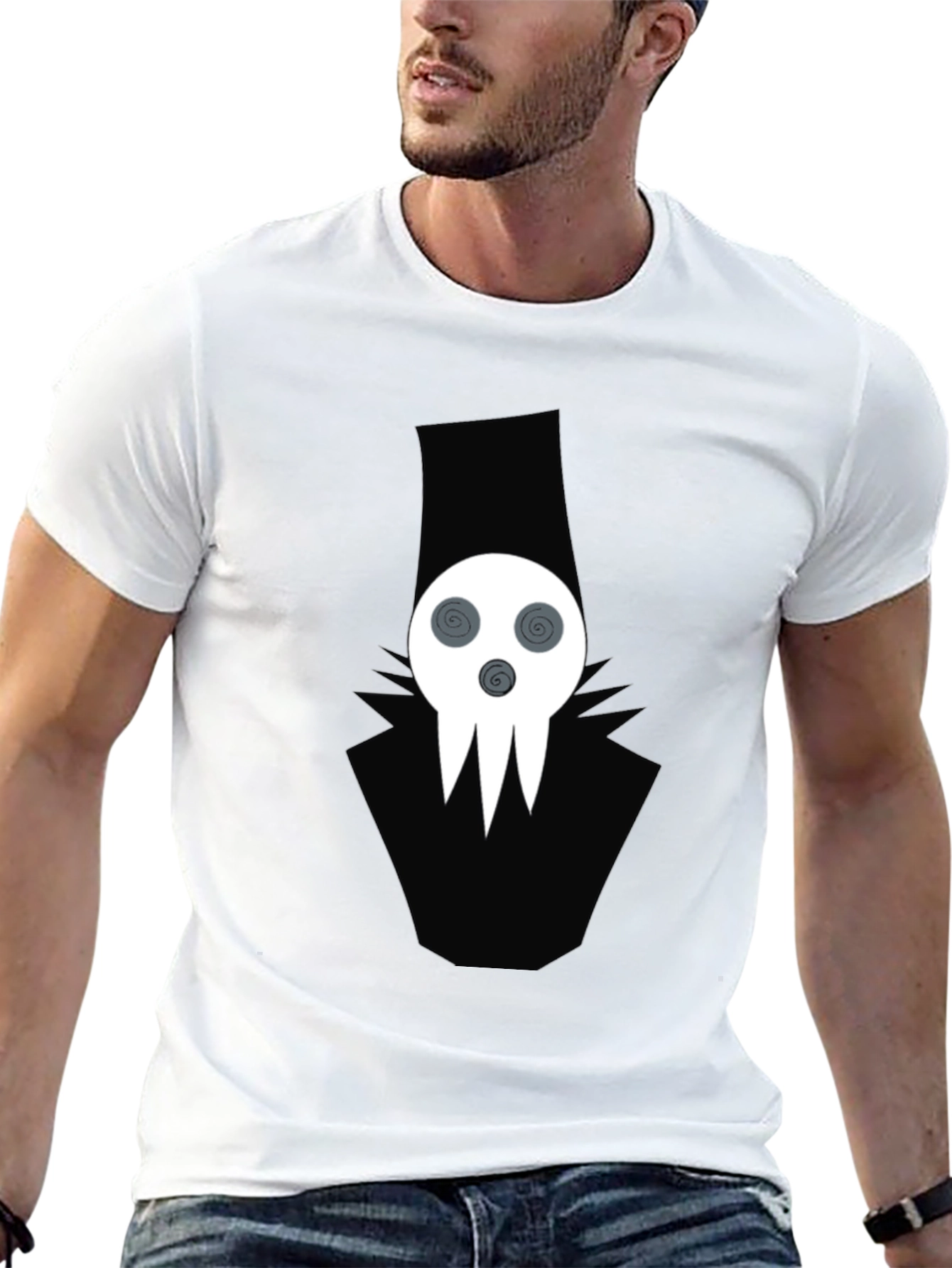 Grim Reaper Graphic Tee - Black Cotton Blend