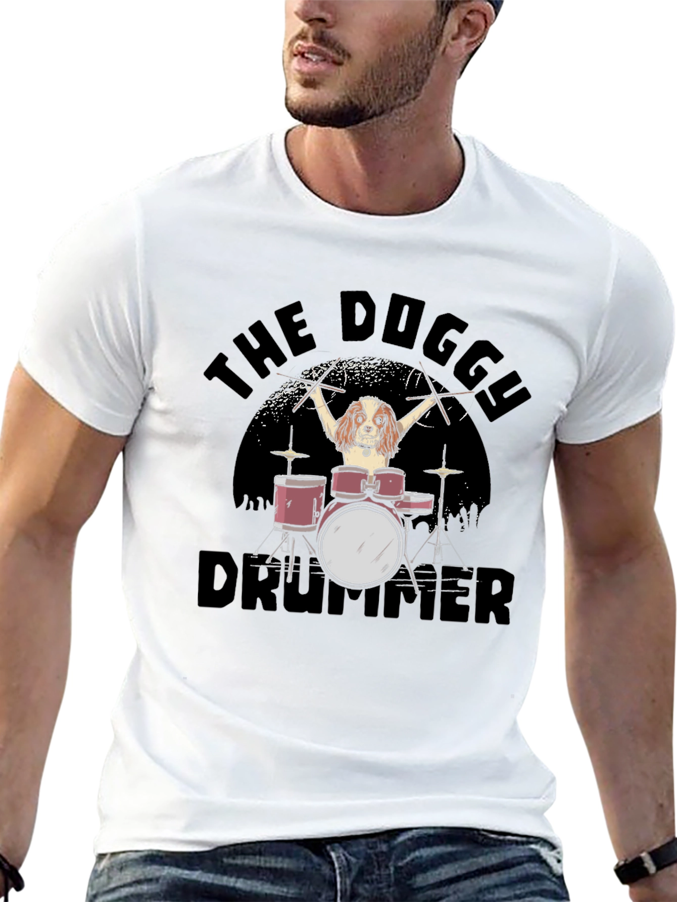 The Doggy Drummer Graphic T-Shirt