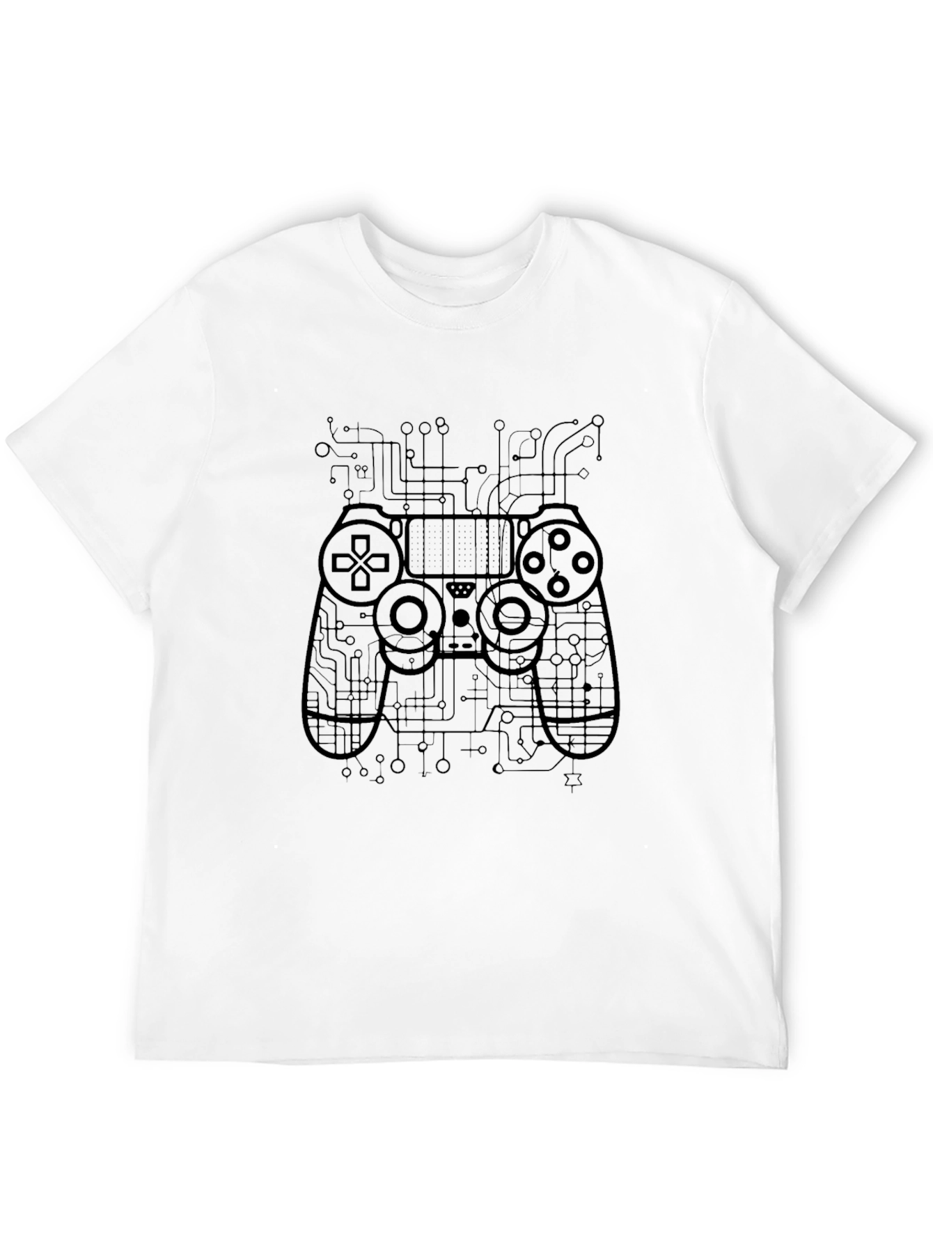 Gaming Controller Circuit Black T-Shirt