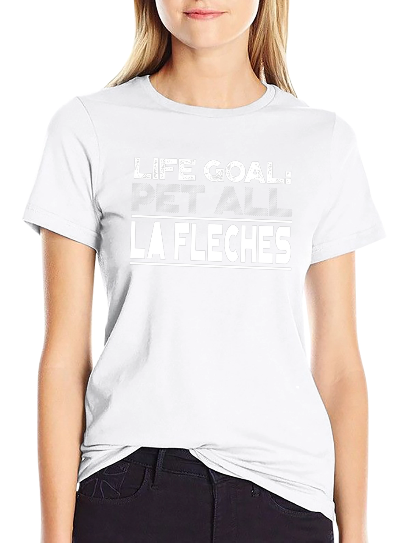 Life Goal: Pet All La Fleches Black T-Shirt