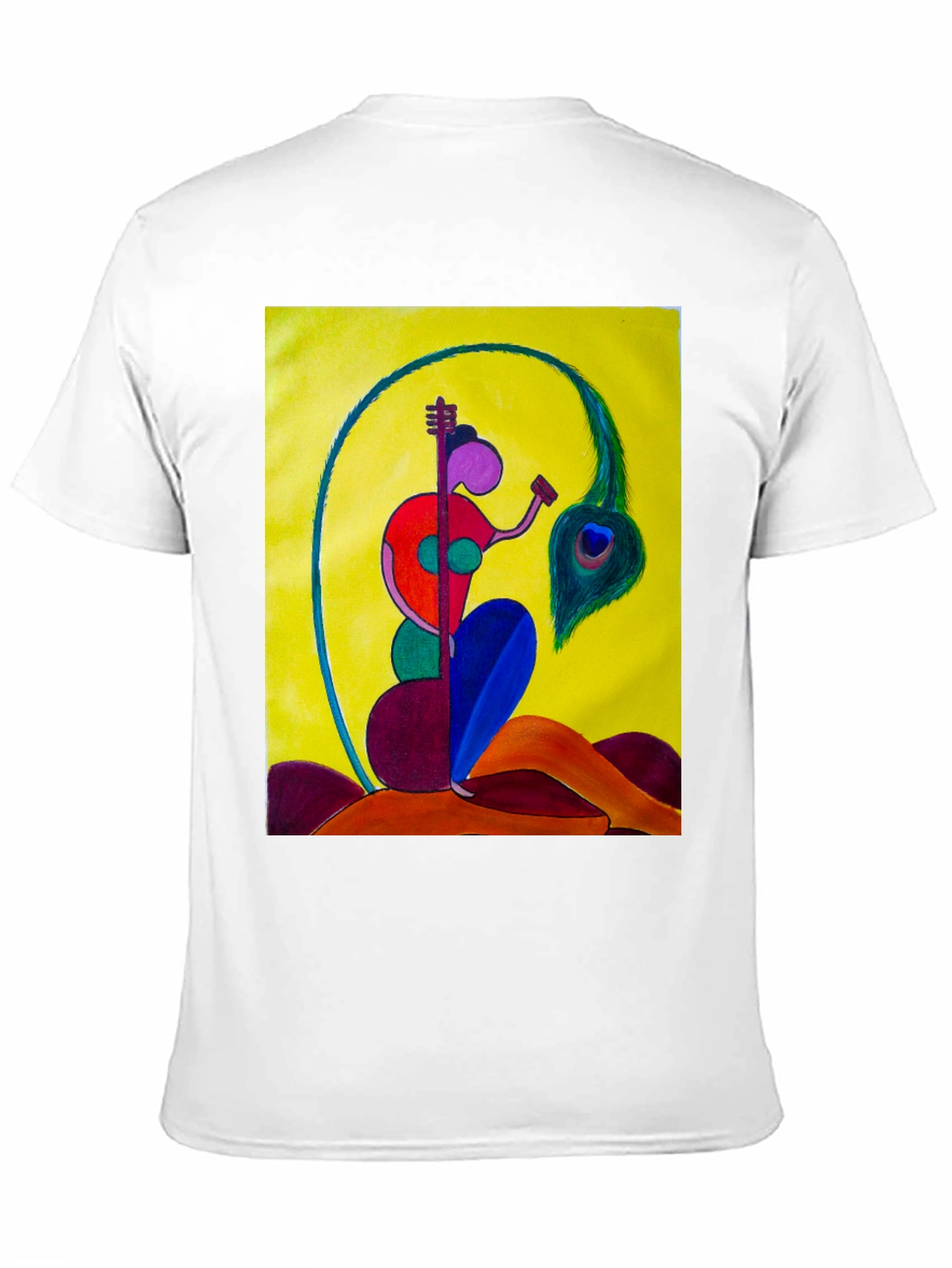 Abstract Art Printed Black T-Shirt