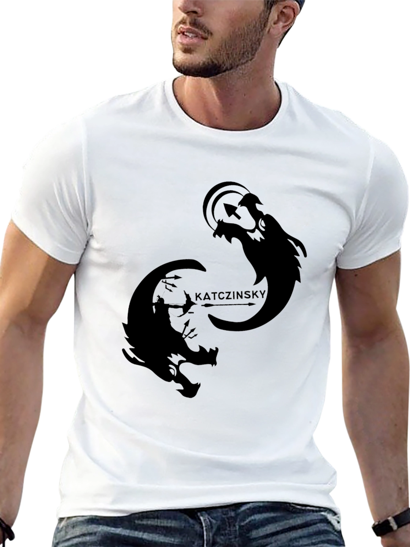 Mens Black Graphic Tee - Katczinsky Design