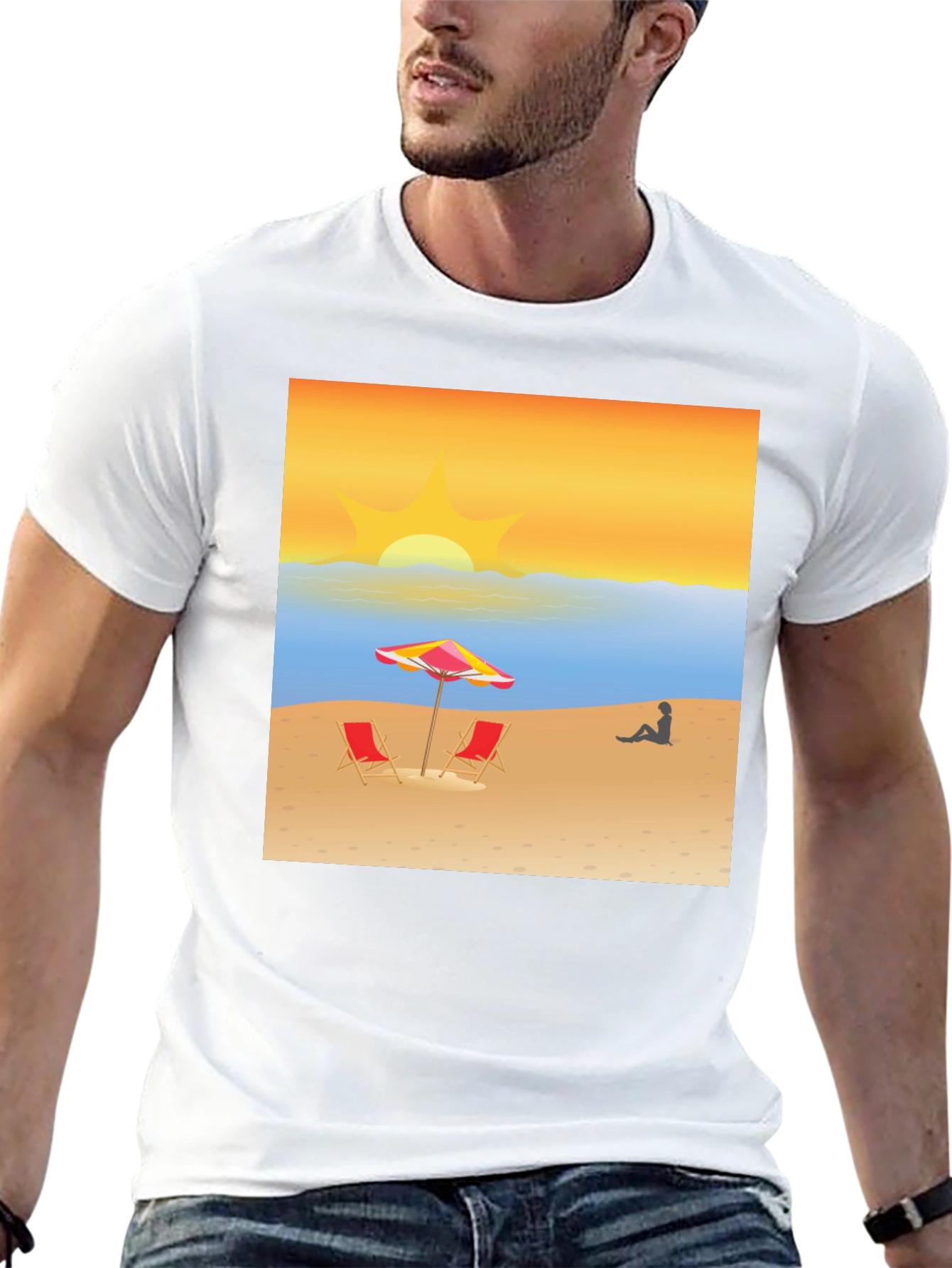 Beach Sunset Graphic T-Shirt