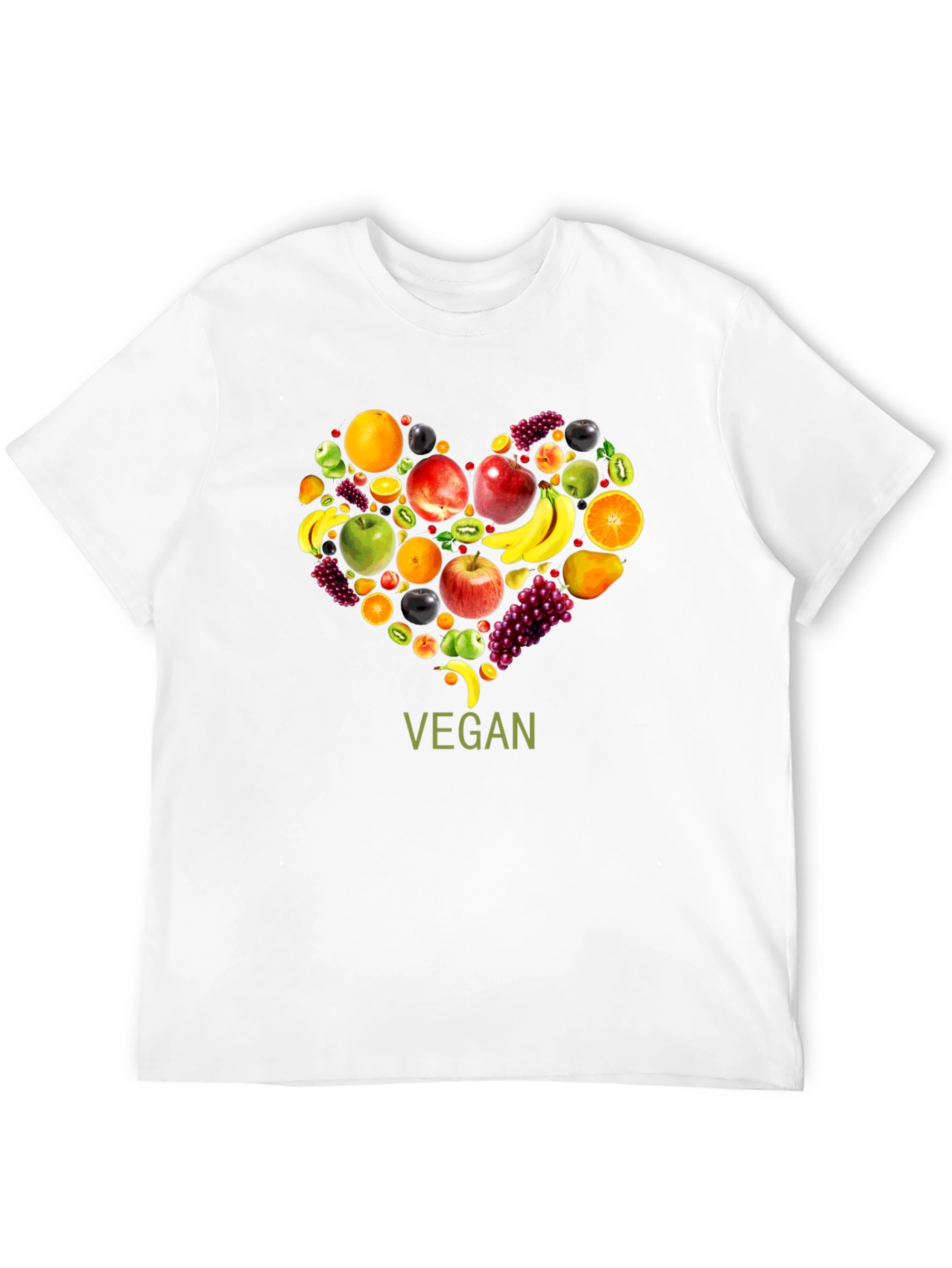 Vegan Fruit Heart Graphic T-Shirt