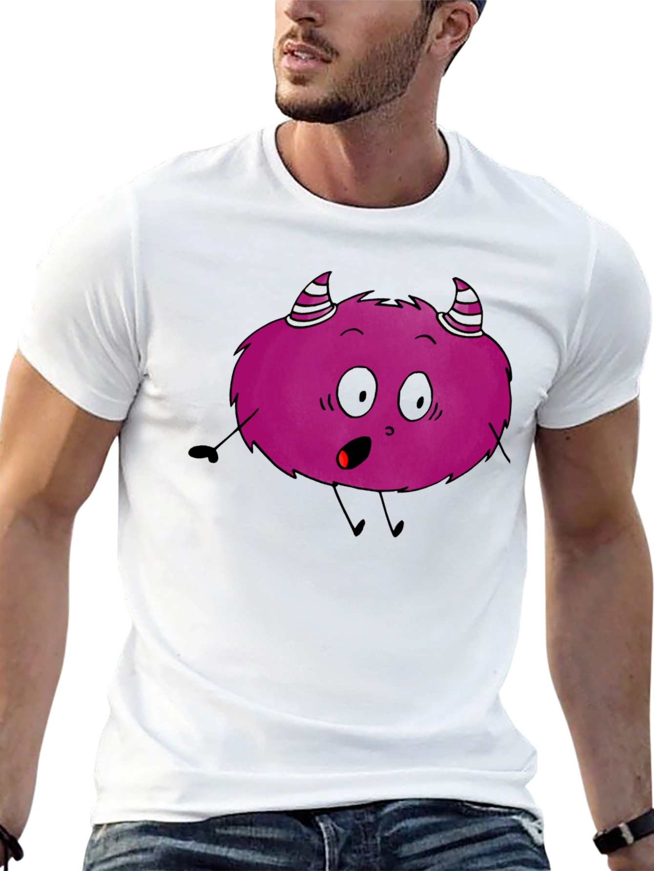 Monster Graphic T-Shirt - Black Cotton Tee
