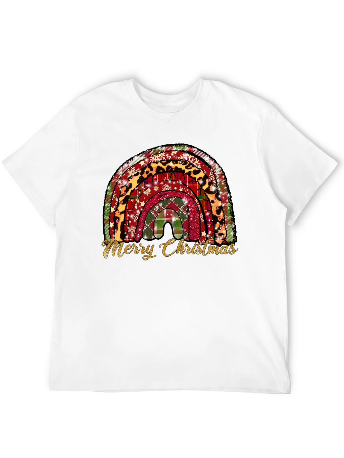 Festive Christmas Rainbow Graphic Tee