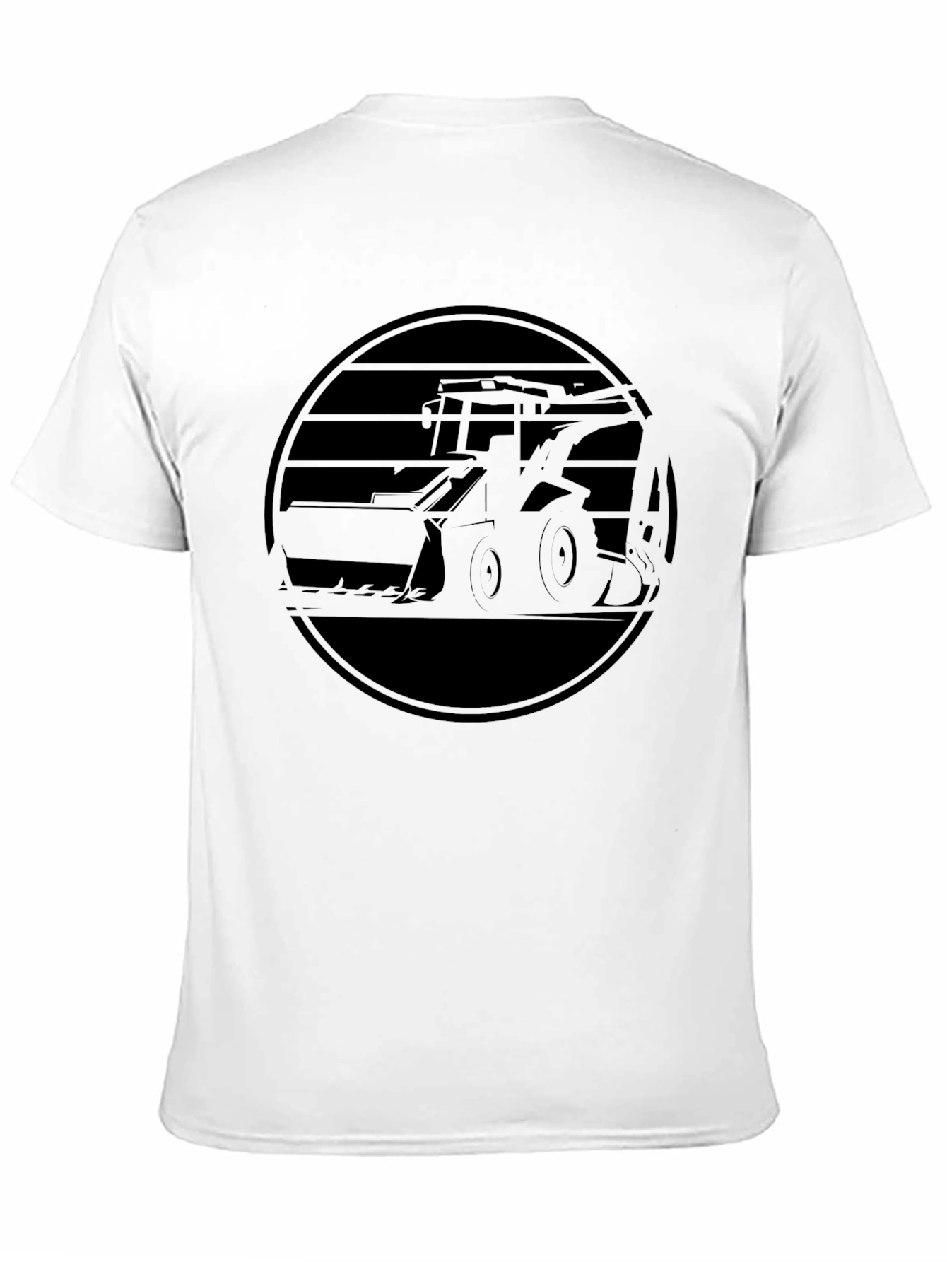 Black Tractor Graphic Tee - Heavy Equipment Shirt