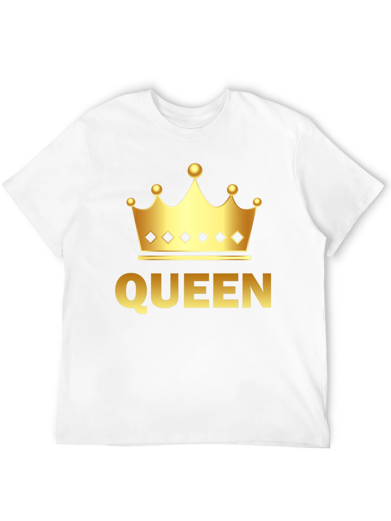 Queen Crown Graphic Tee - Black Cotton T-Shirt