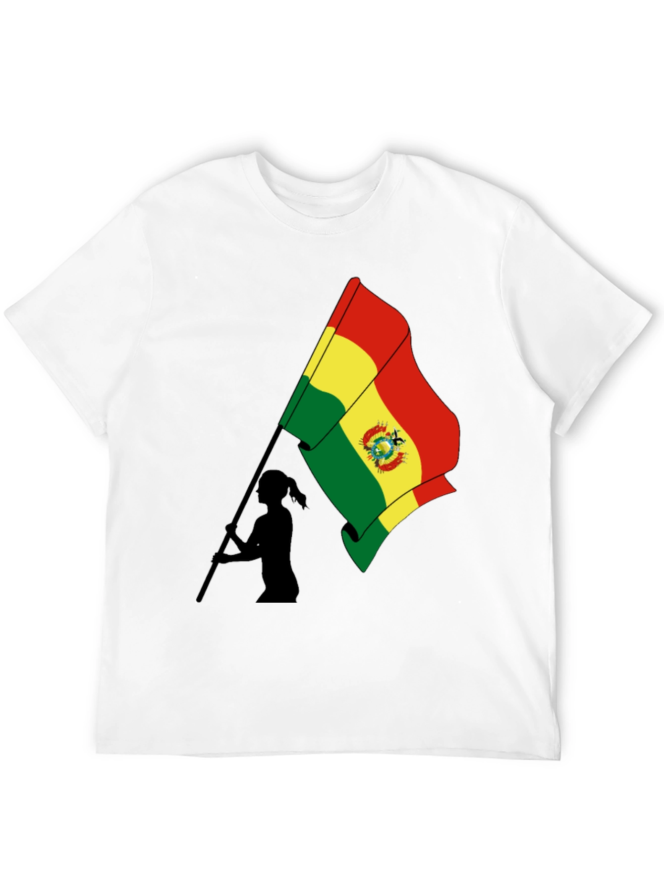 Bolivia Flag Graphic Tee - Black