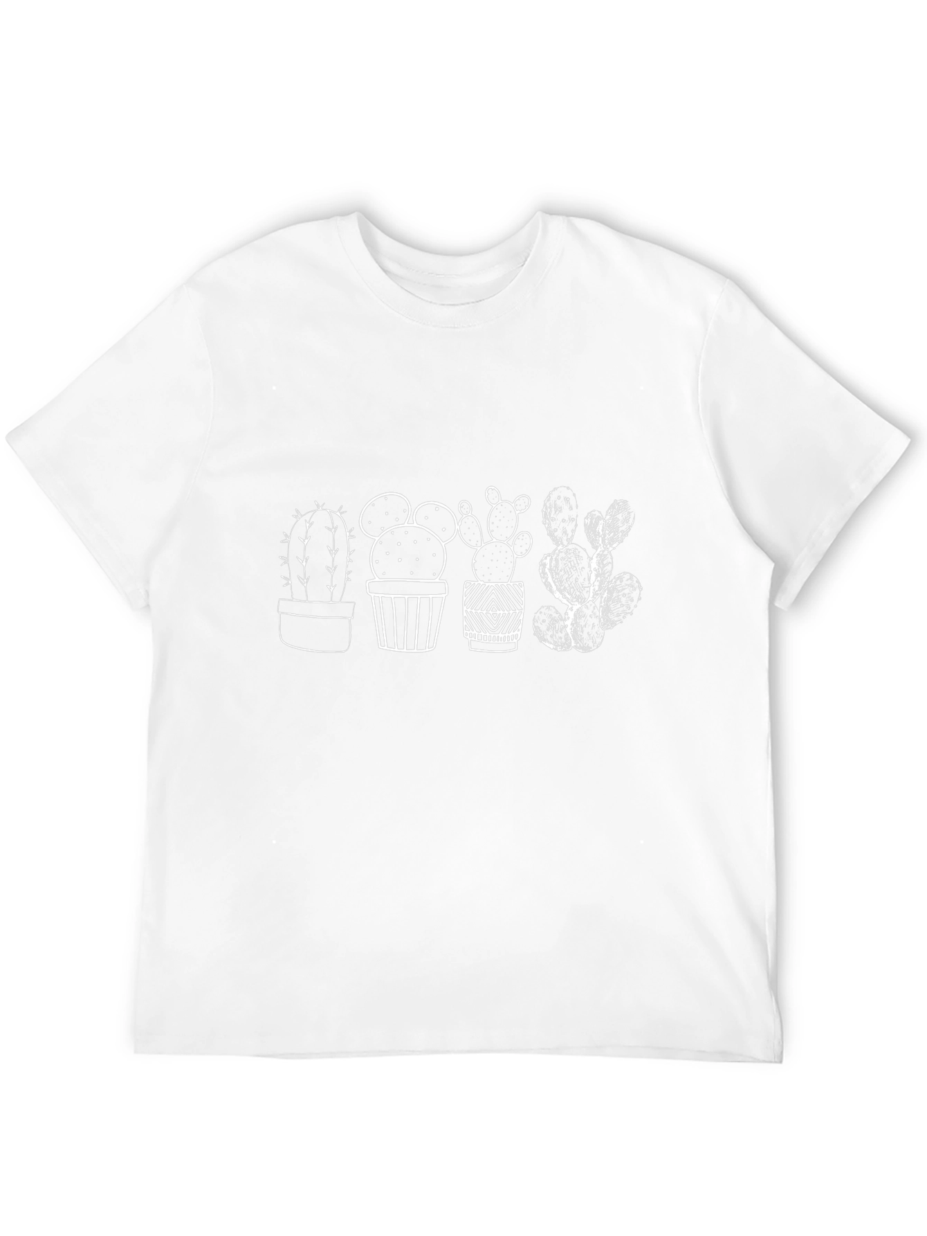Cactus Graphic T-Shirt - Trendy Black Tee