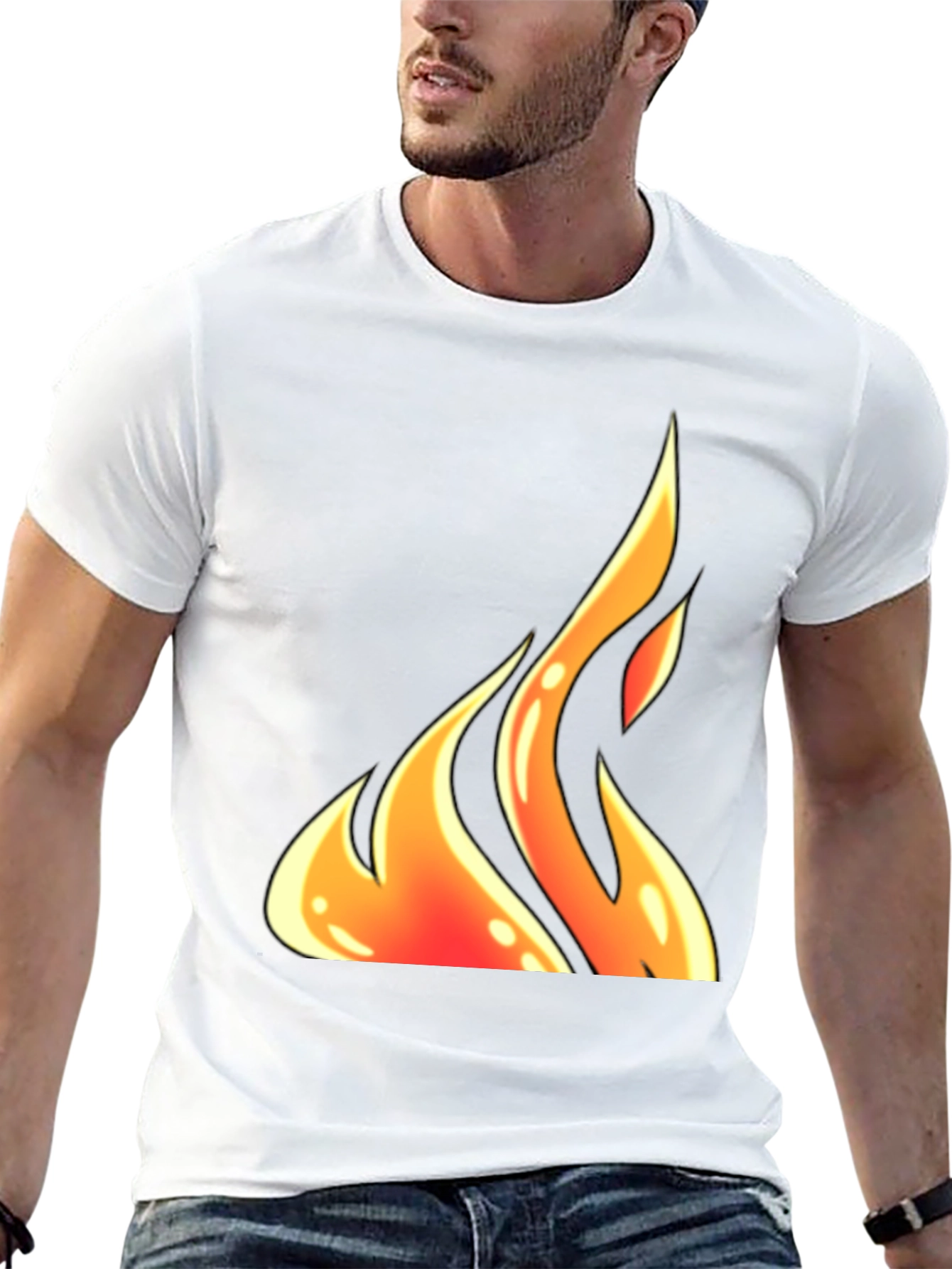 Fiery Flame Graphic T-Shirt - Bold Statement Tee