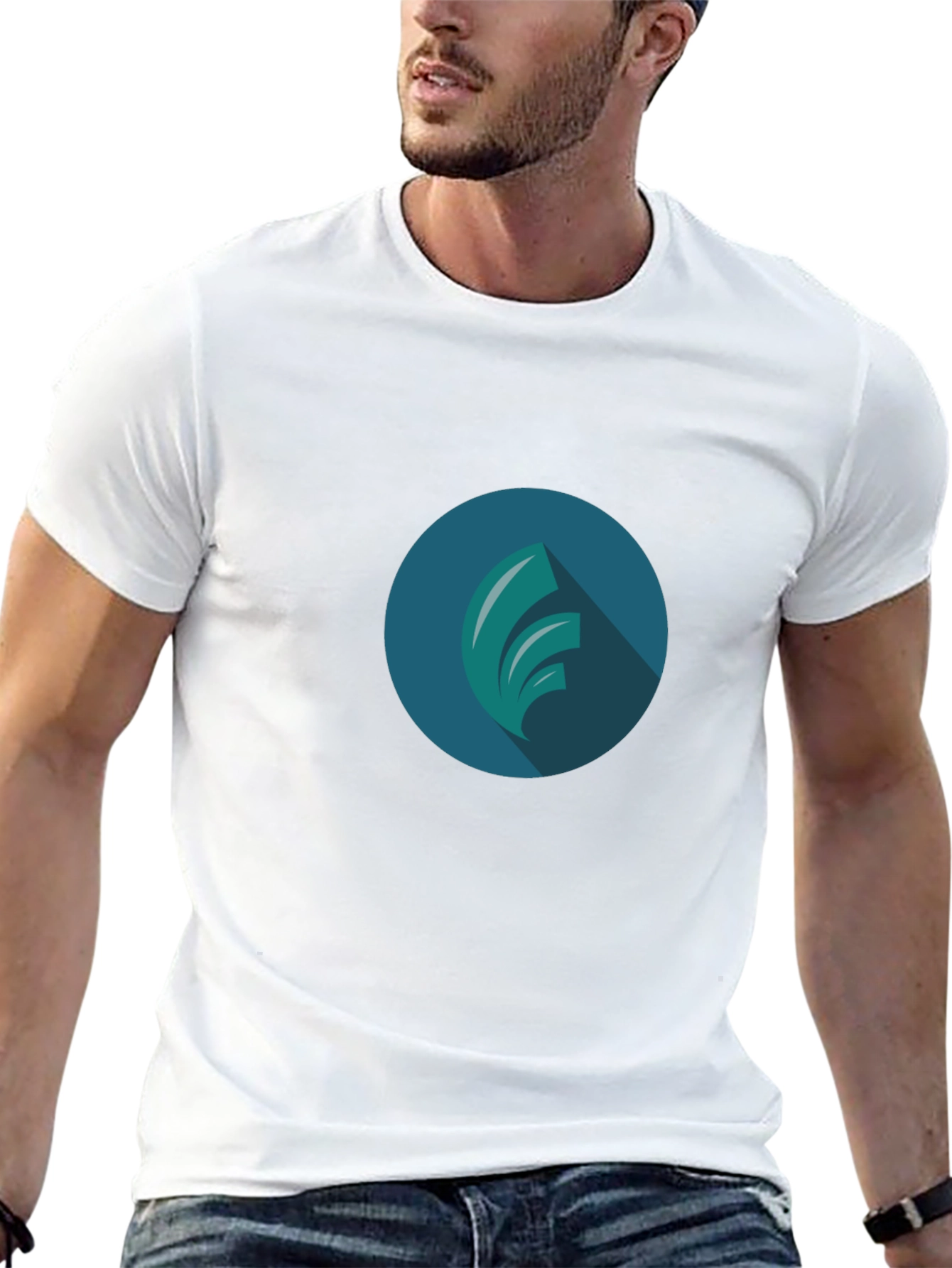 Modern Graphic Tee - Black T-Shirt with Abstract Design