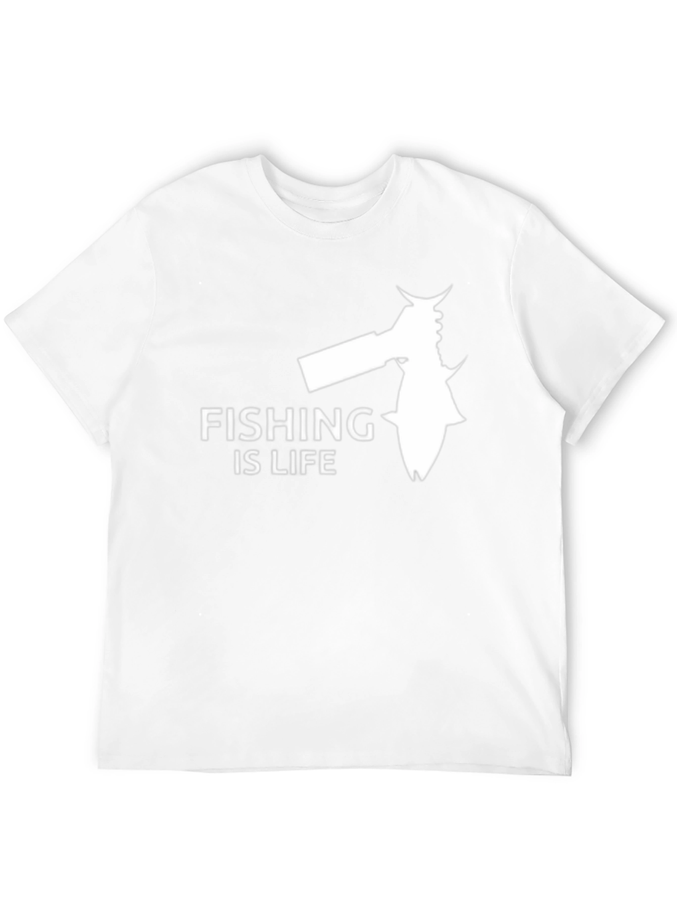 Fishing Is Life Graphic Tee - Black