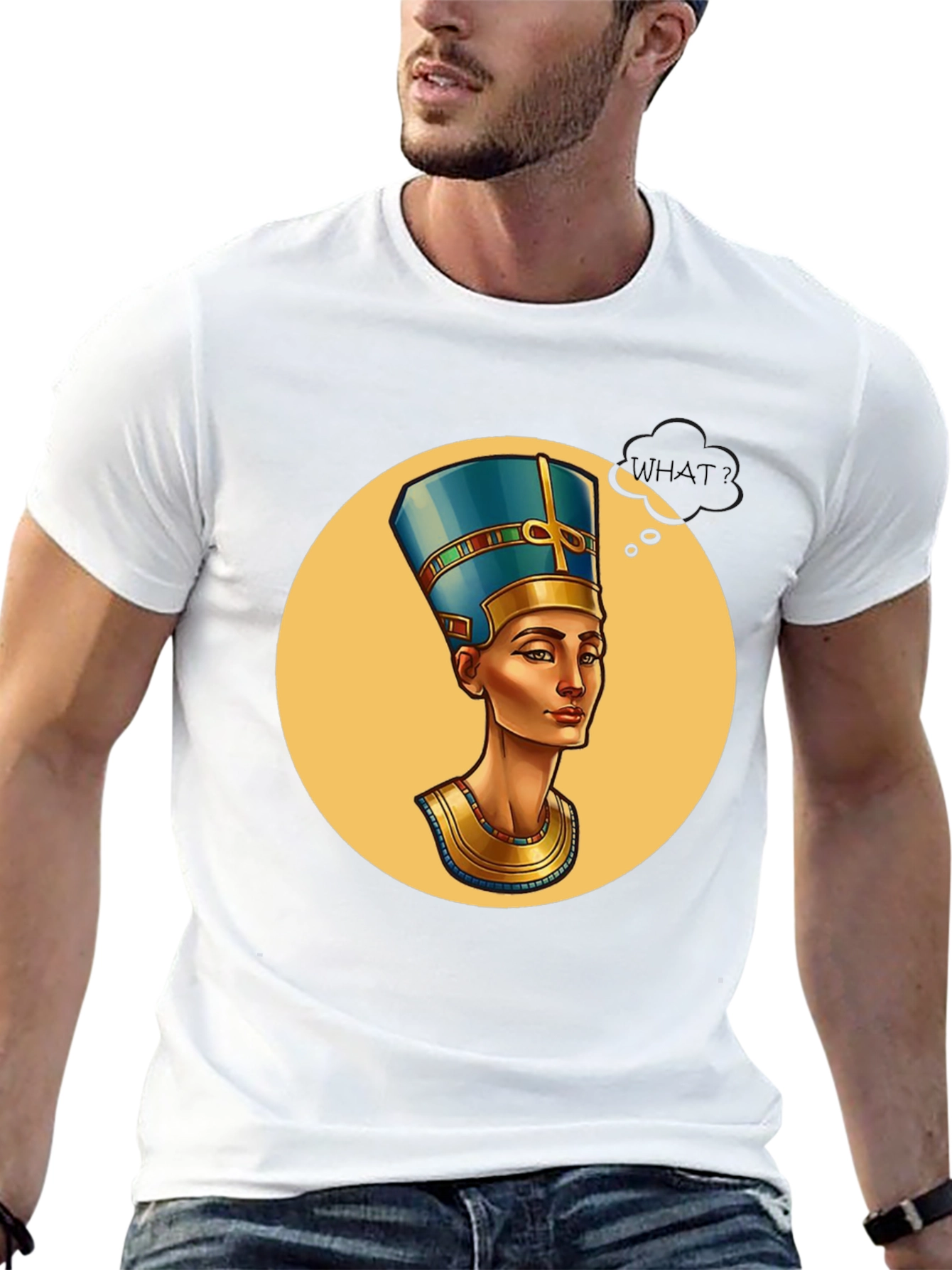 Nefertiti Graphic Tee - What? Black T-Shirt