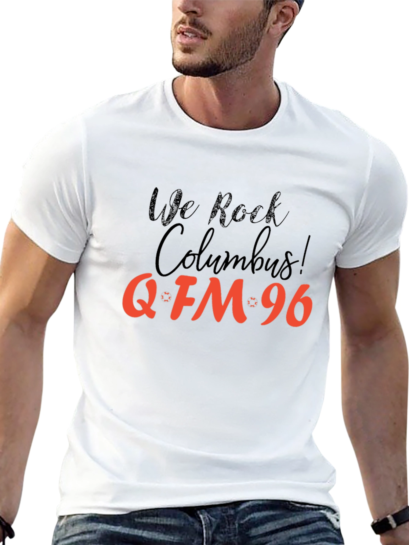 We Rock Columbus! Q-FM 96 Black T-Shirt