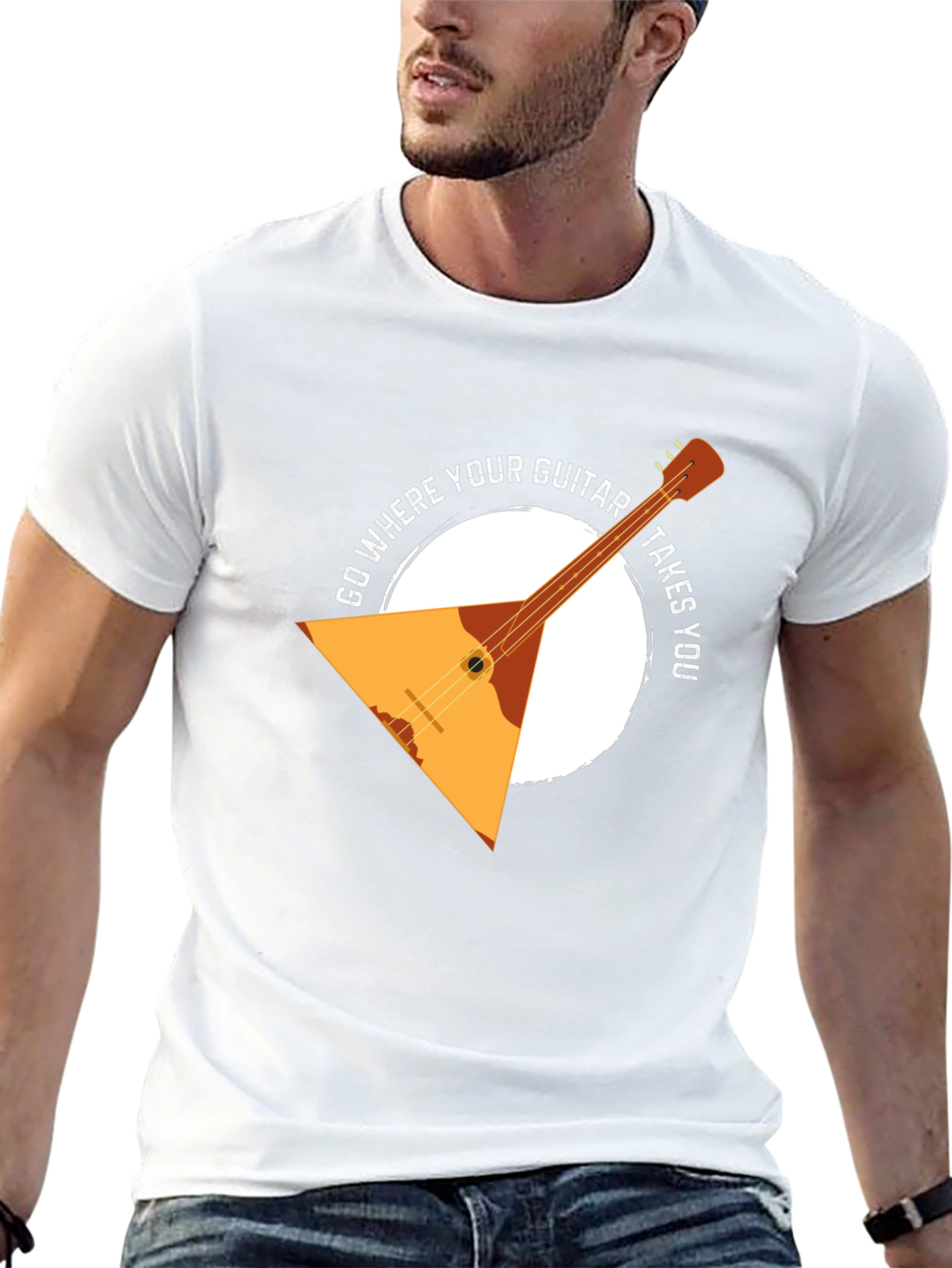 Guitar T-Shirt: Go Where Your Guitar Takes You!