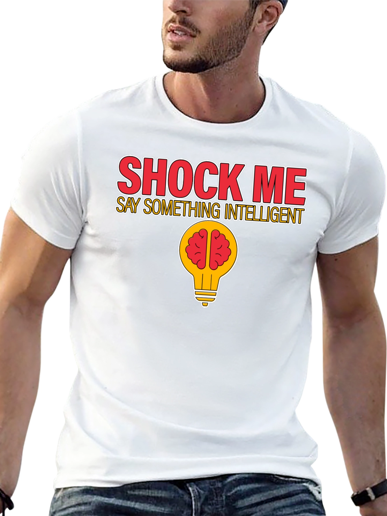 Shock Me Intelligent Brain Lightbulb T-Shirt