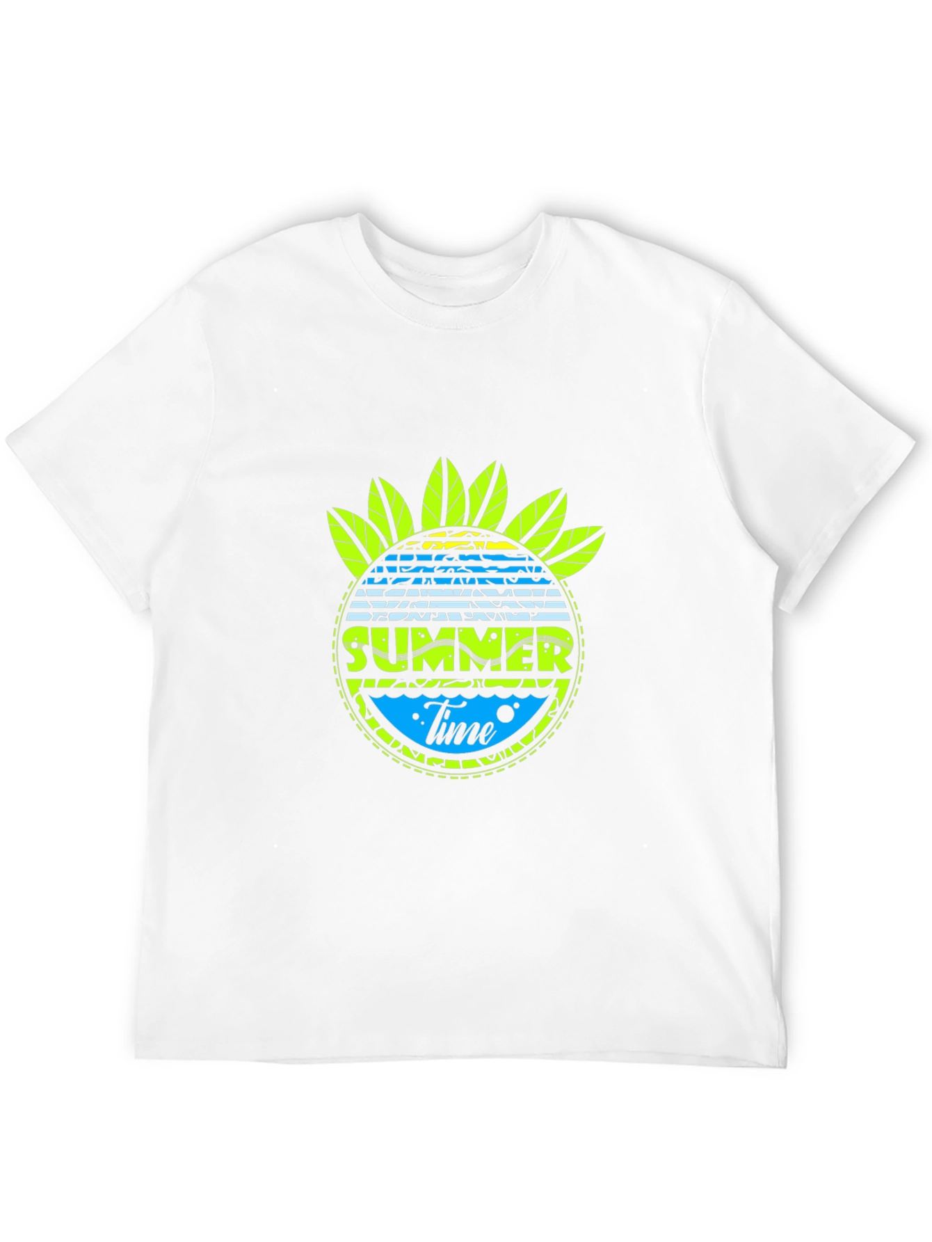 Summer Time Graphic Black T-Shirt
