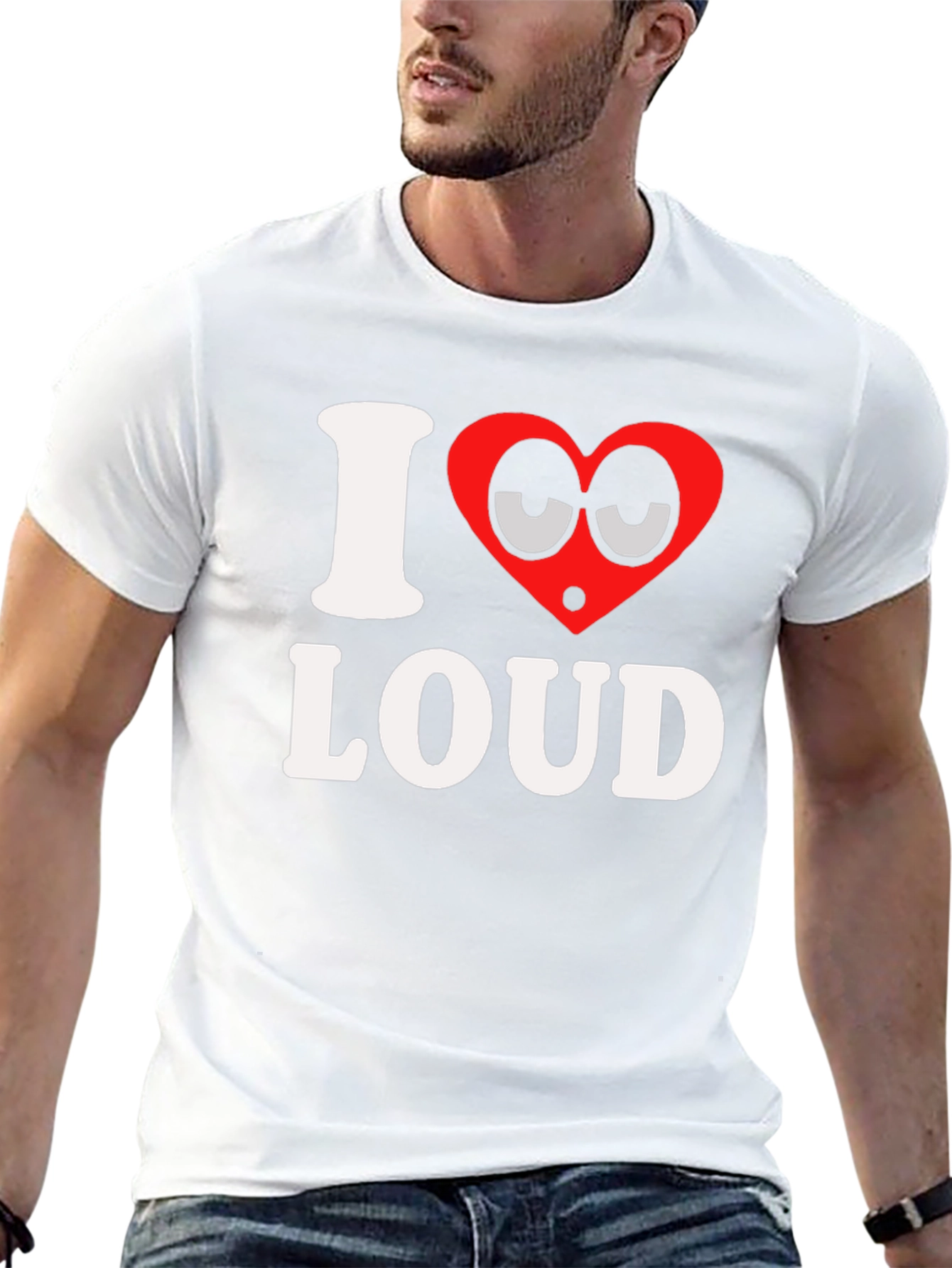 I Heart Loud Funny Graphic T-Shirt