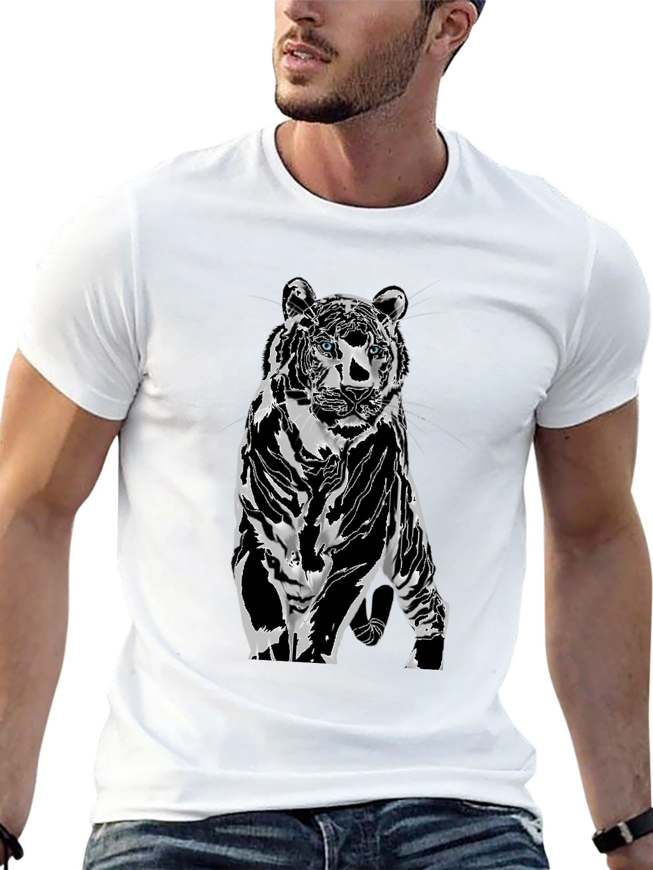 Tiger Graphic Tee - Bold Animal Print T-Shirt